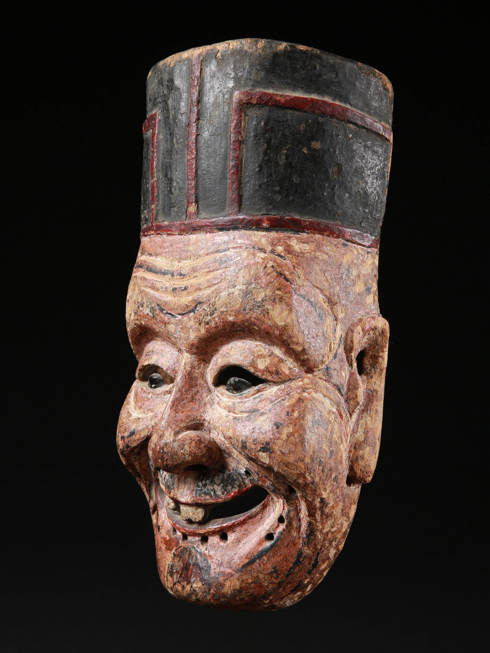 A Chinese Nuo Mask, "tudigong" (1 of 6)