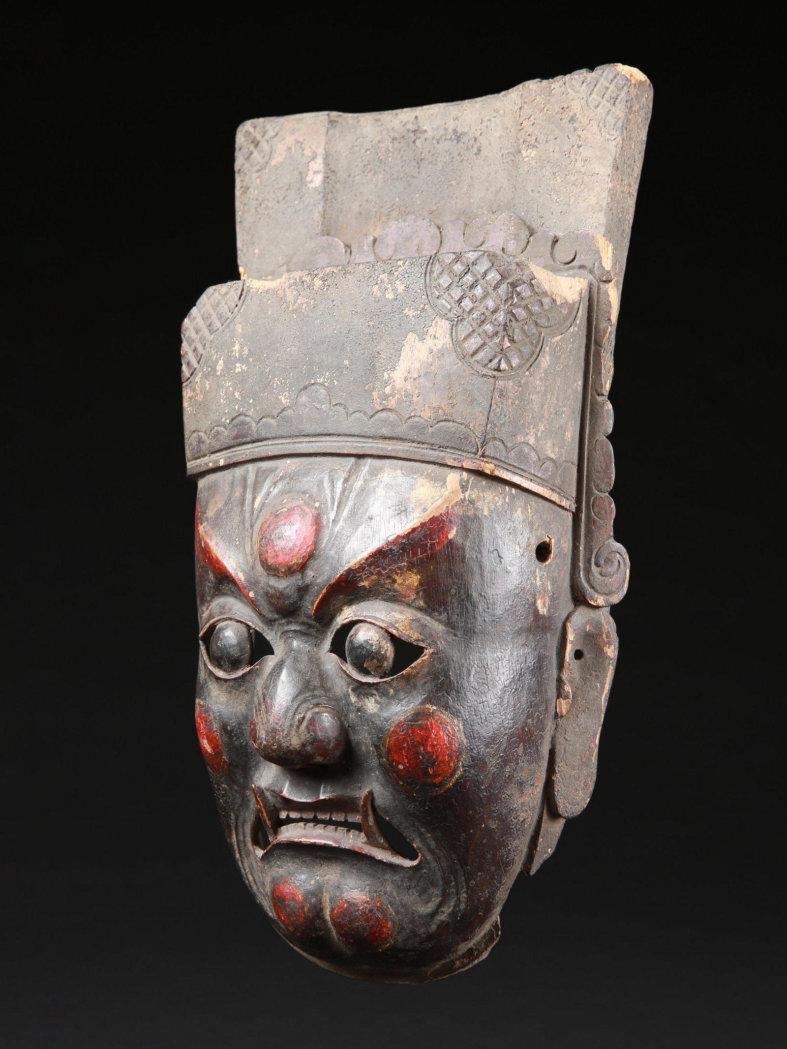 A Chinese Nuo Mask, "panguan" (1 of 7)