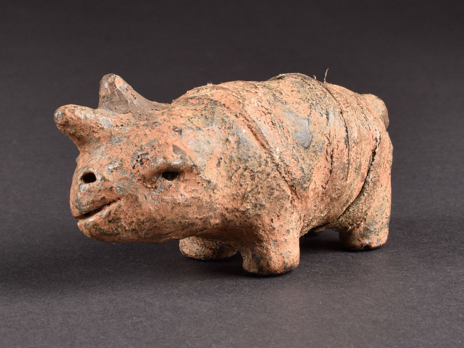 A Pare Zoomorphic Terracotta Miniature Figure (1 of 7)