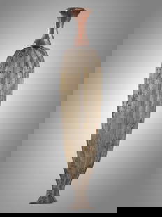 A Mondzombo Ceremonial Prestige Blade: Zeremonial-Schwert Mondzombo, Lobala, DR Kongo Ohne Sockel / without base Holz, Eisen. L 50 cm. Provenienz: Helmut (1931-2021) und Marianne Zimmer, Zürich, Schweiz. Zeremonialwaffen zeichnen sich