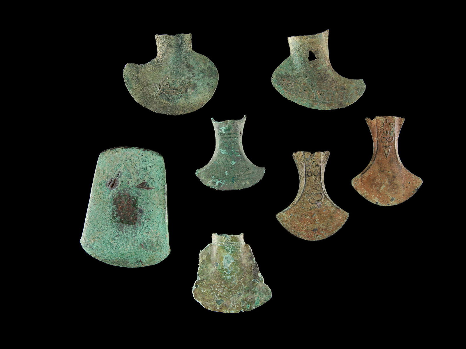 7 Asian Axe Heads (1 of 7)