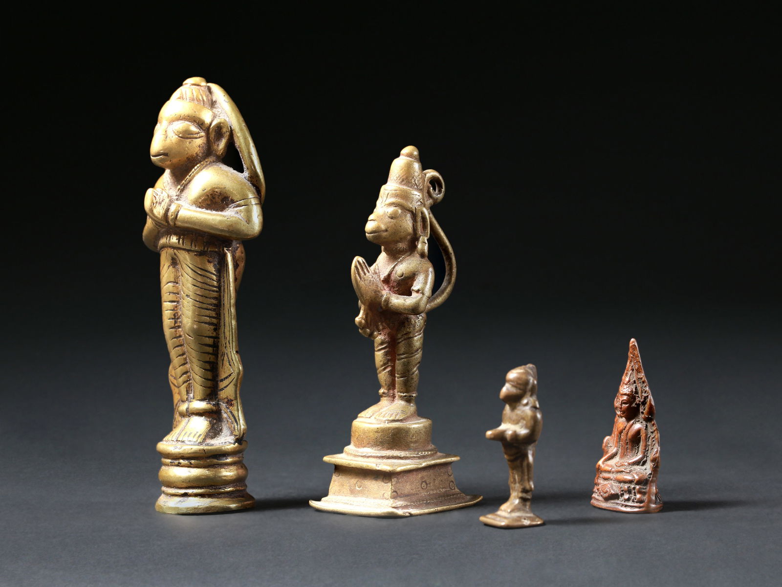 3 Indian Figurines of Hanuman and a Thai Buddha (1 of 8)