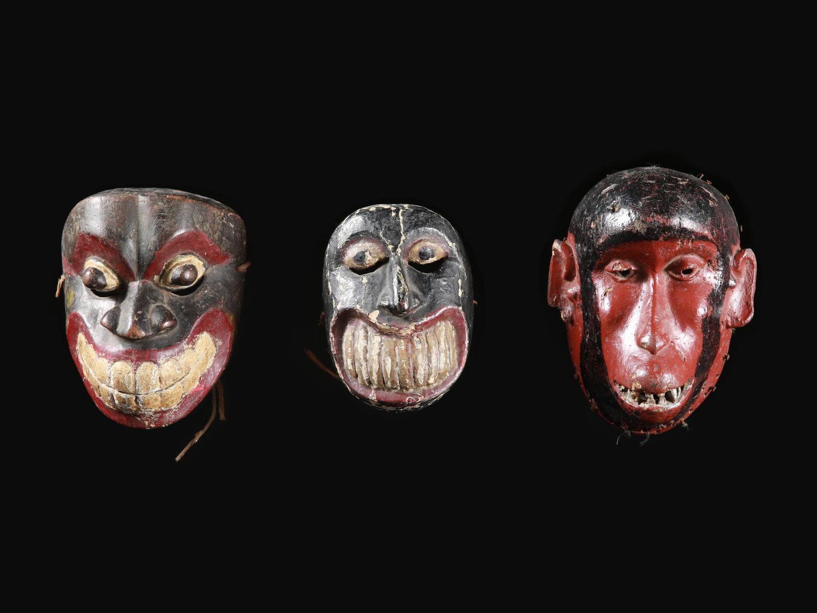 3 Sri Lankan Theater Masks (1 of 6)