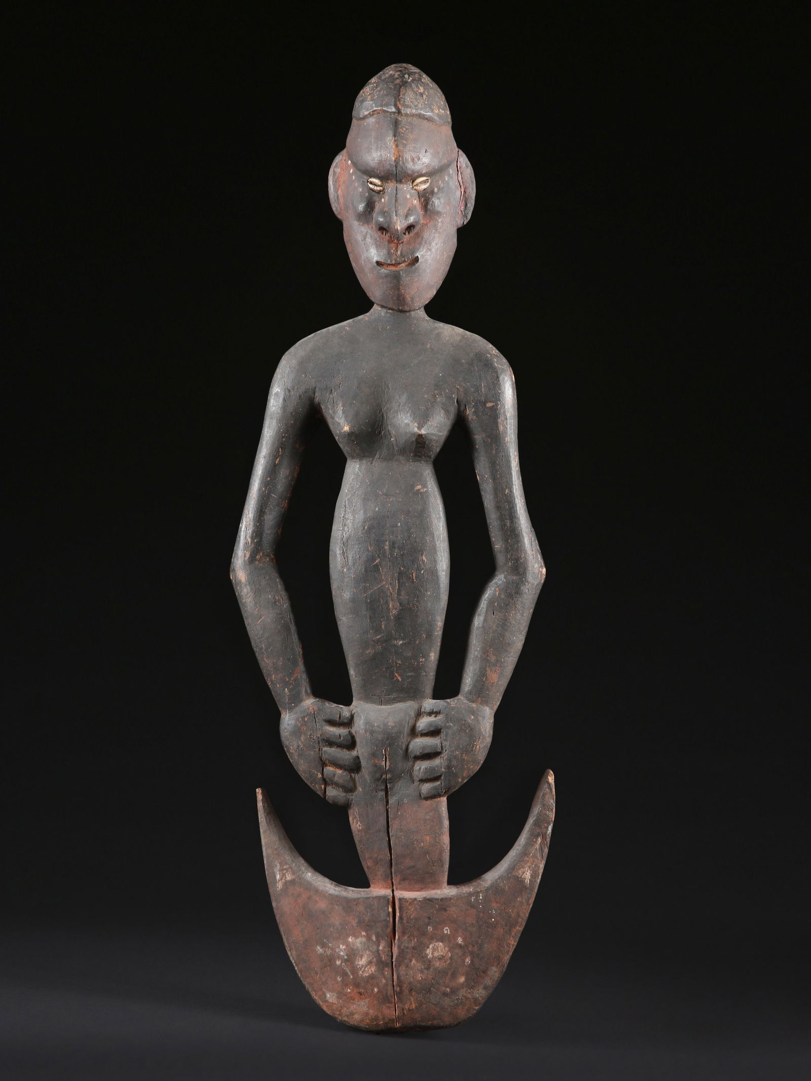 A Sepik Anthropomorphic Suspension Hook, "samban" (1 of 9)