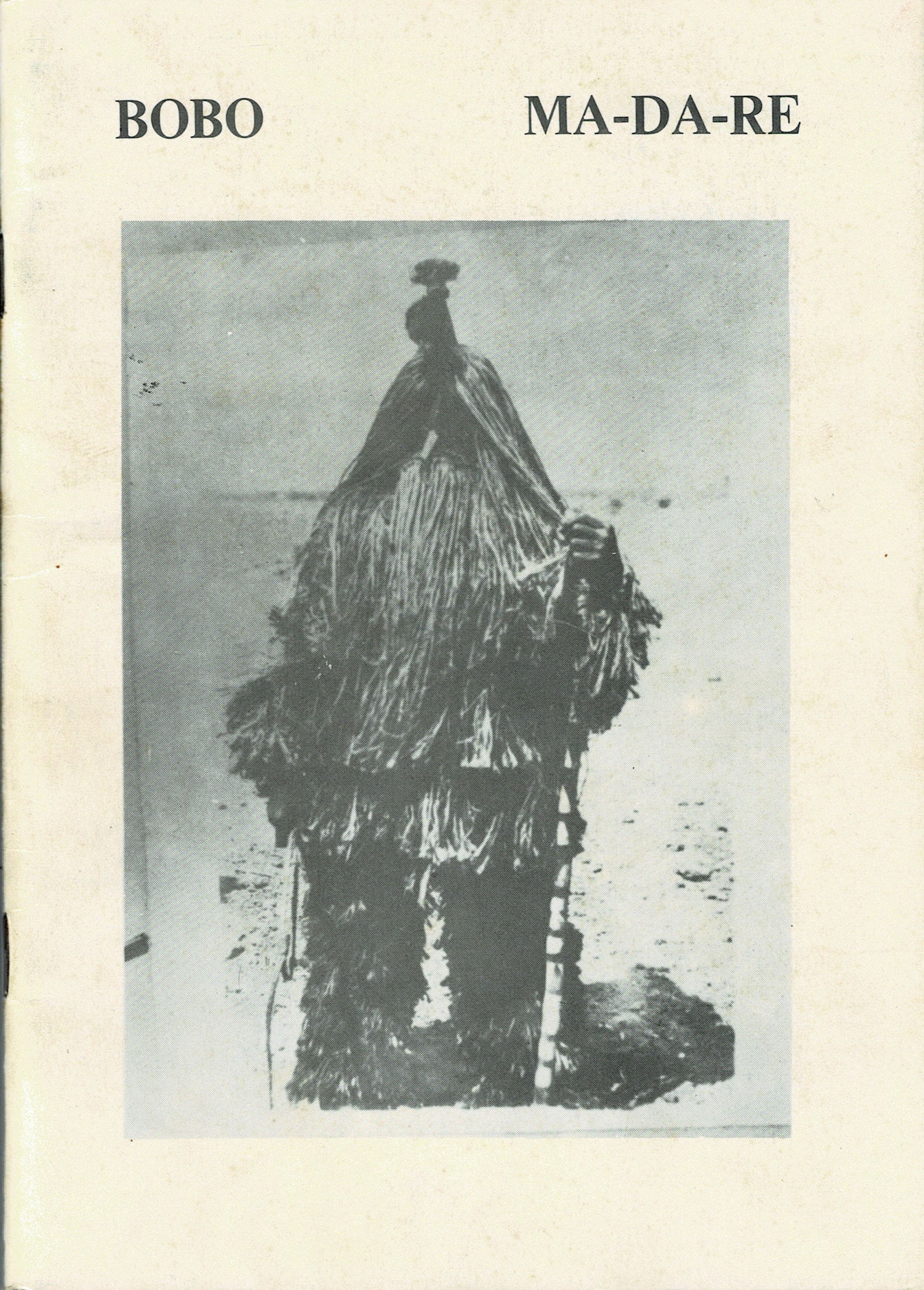 Les Bobo. Nature et fonction des Masques (1 of 1)