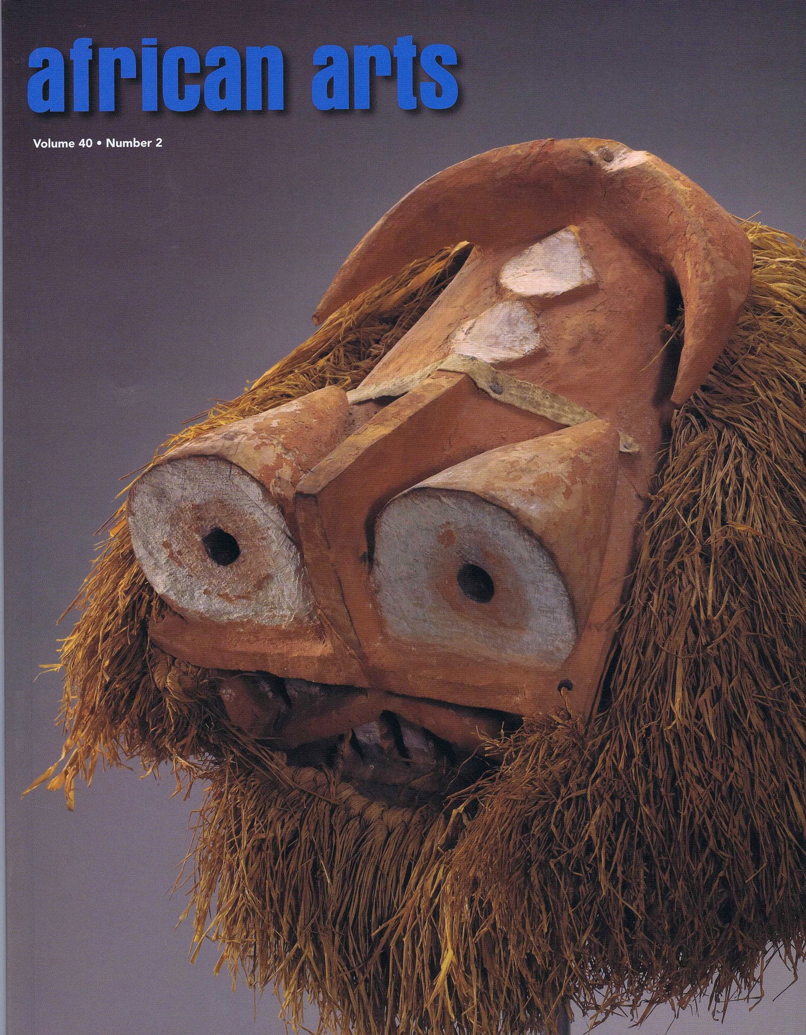 African Arts 2007, Vol. 40 / 2: African Arts 2007, Vol. 40 / 2 UCLA James S. Coleman African Studies Center (2007) English Text/Edition Softcover 370 g --------------------------------------------------- African Arts Magazine - Summ