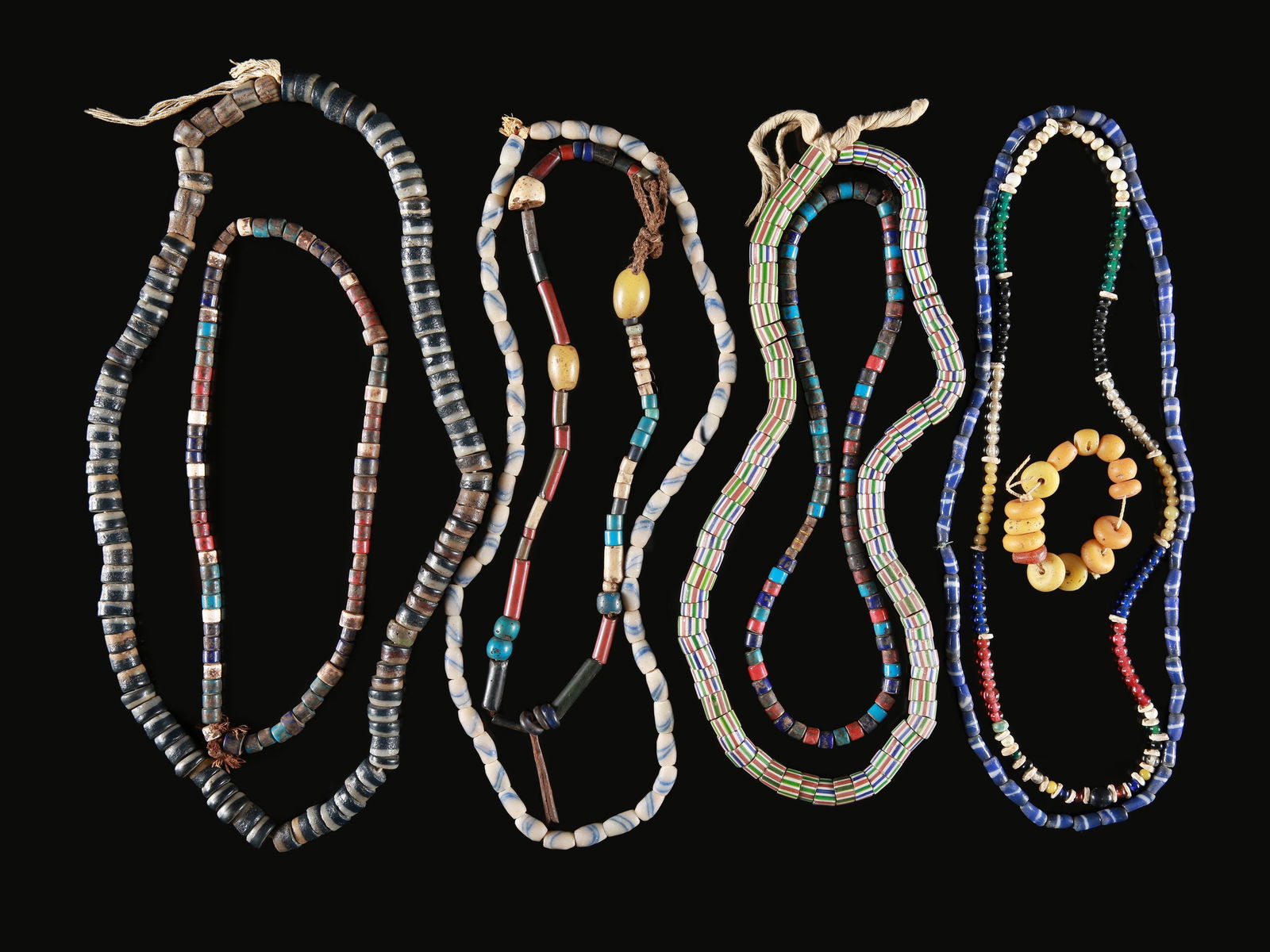 8 Glass Bead Necklaces and a Glass Bead Wristband (1 of 3)
