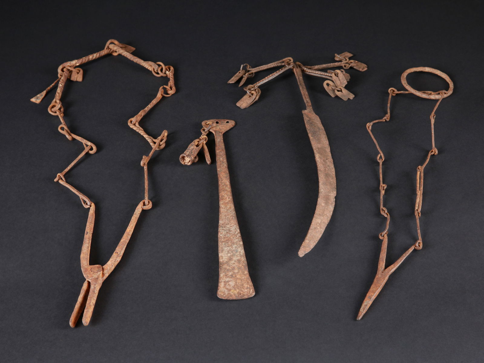 4 Dogon Blacksmith's Iron Tools (1 of 2)