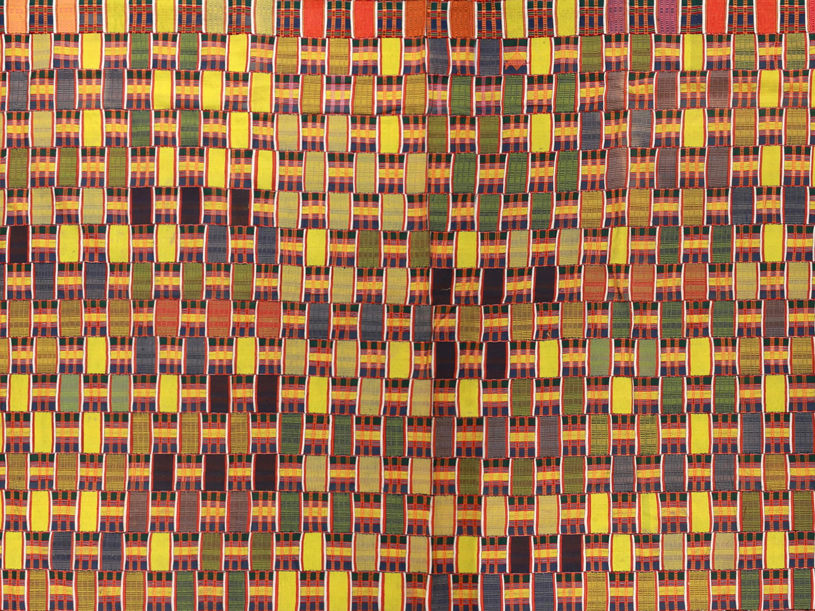 An Ewe Cloth, "kente" (20 strips) (1 of 4)