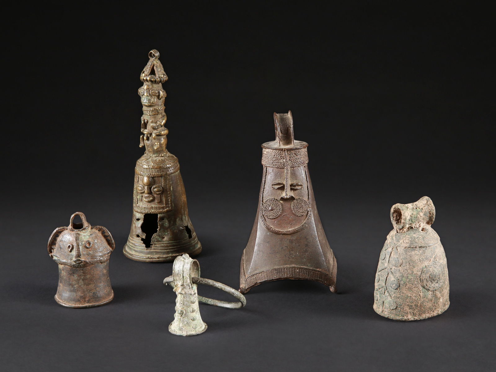 5 Nigerian Bronze Bells (1 of 7)