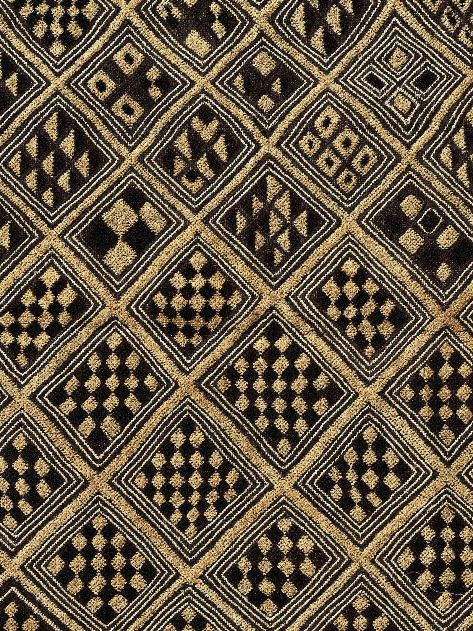 A Kuba Cut-Pile Embroidery Fabric (1 of 2)