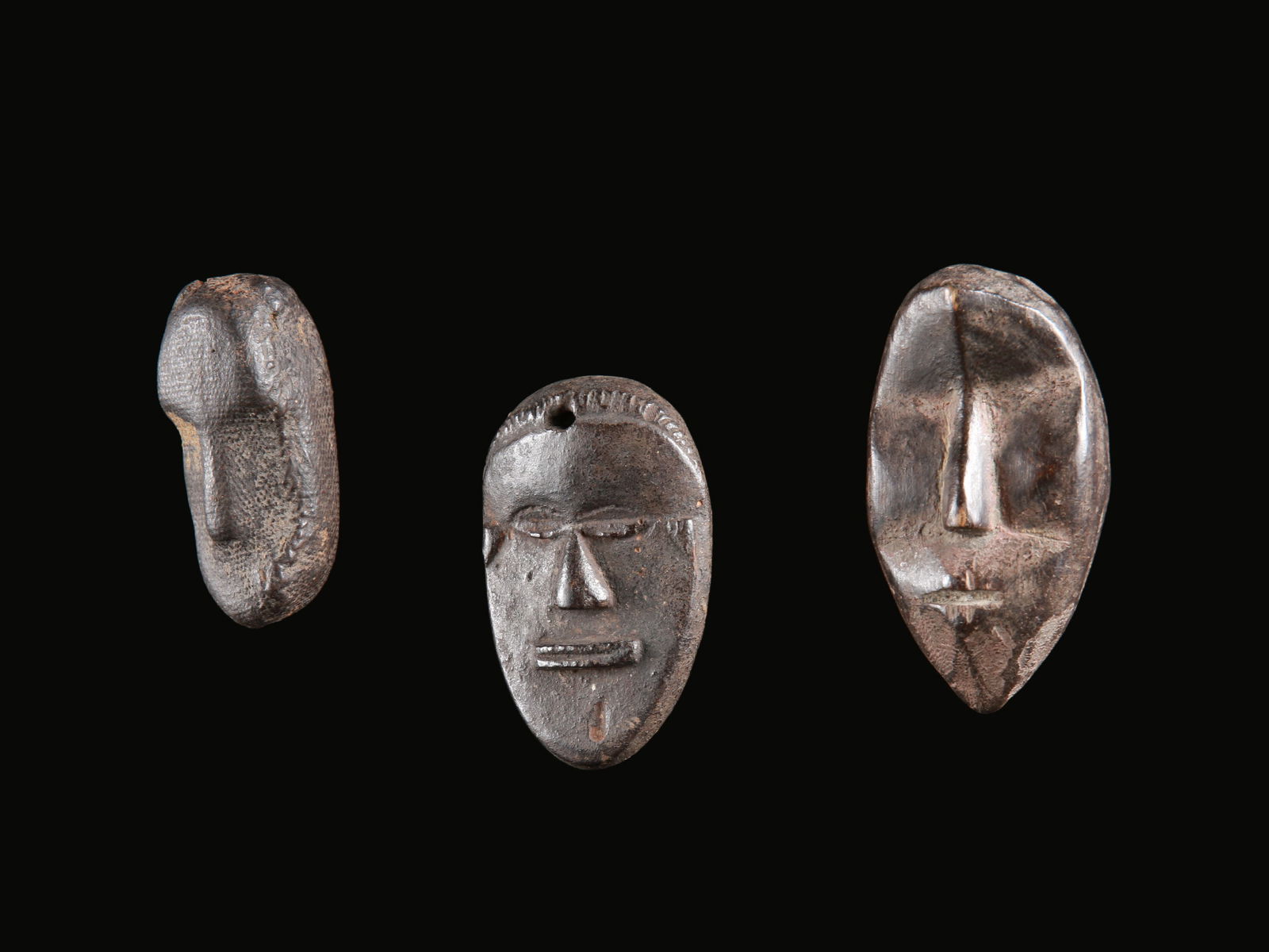 3 Mano and Kpelle Miniature Masks, "ma go" (1 of 7)