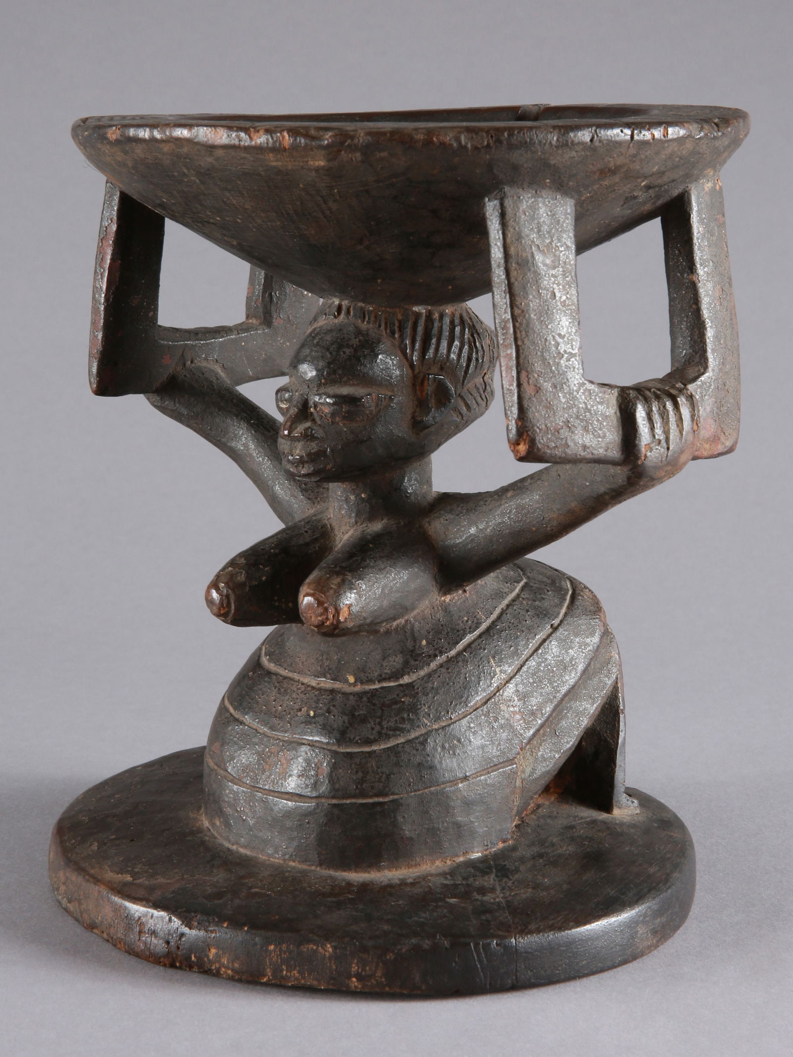 A Yoruba Bowl bearing Figure, "agere ifa" (1 of 14)