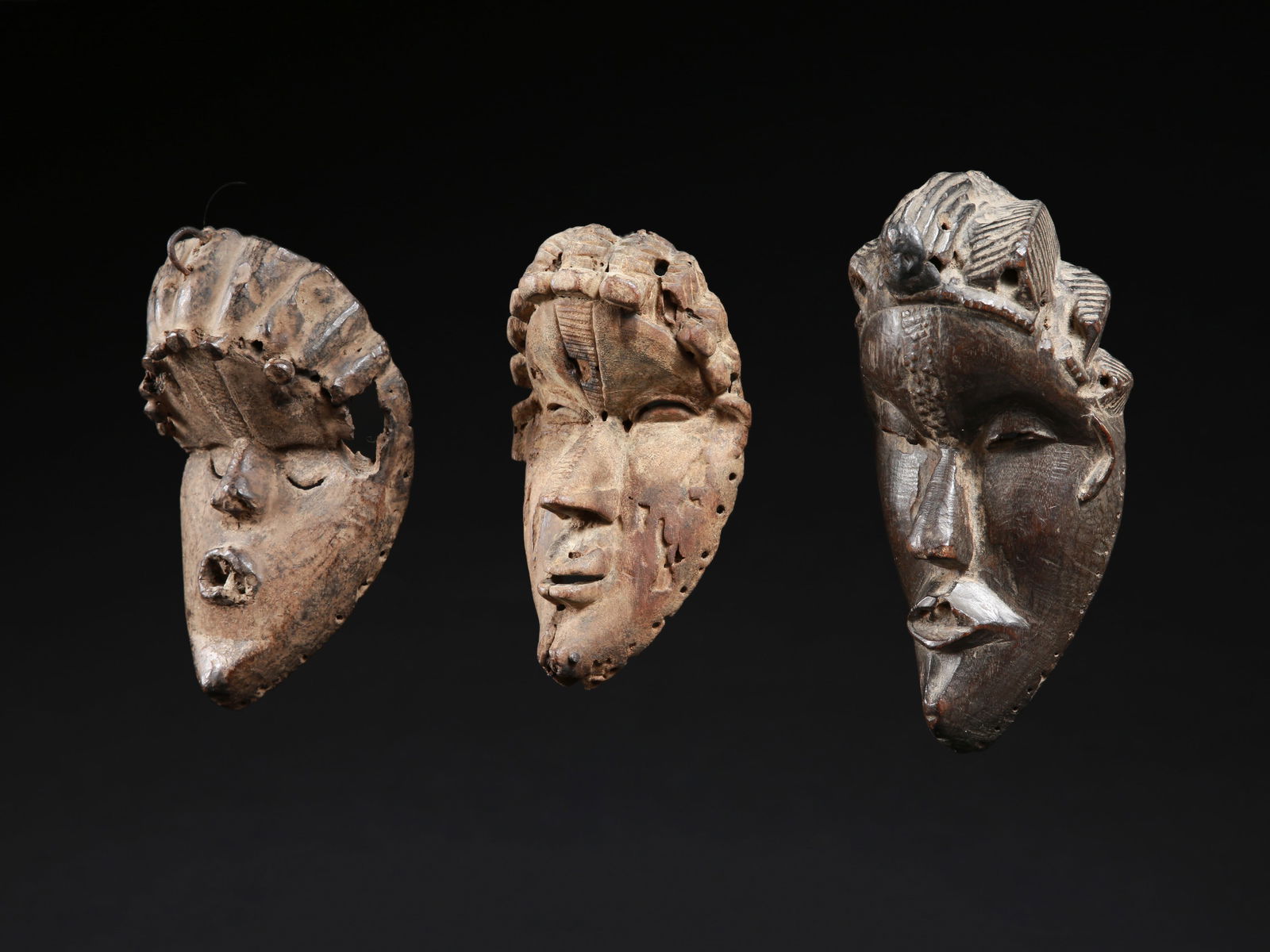 3 Bassa Masks, "geh-naw" (1 of 6)