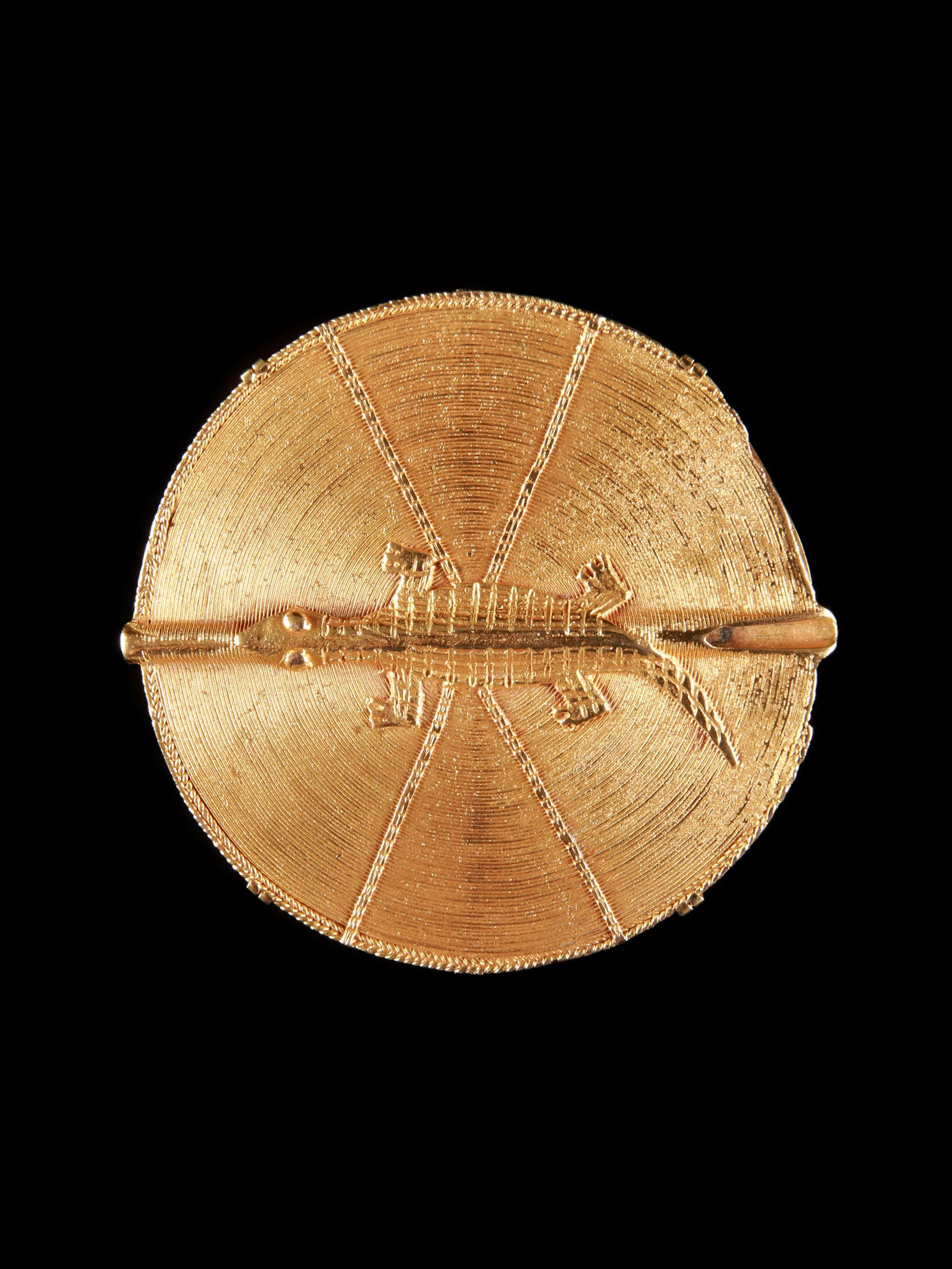 A Baule Jewelry Ornament, "tadae", mounted as a Brooch (1 of 6)