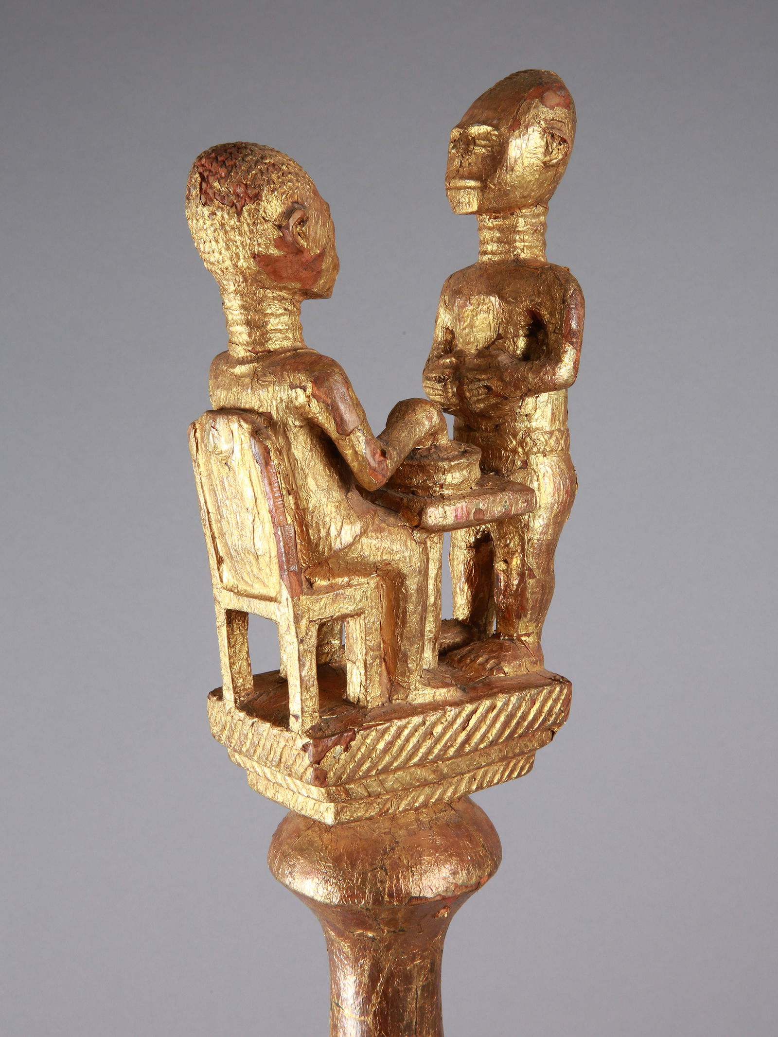 An Asante Linguist Staff, "okyeame poma" (1 of 14)