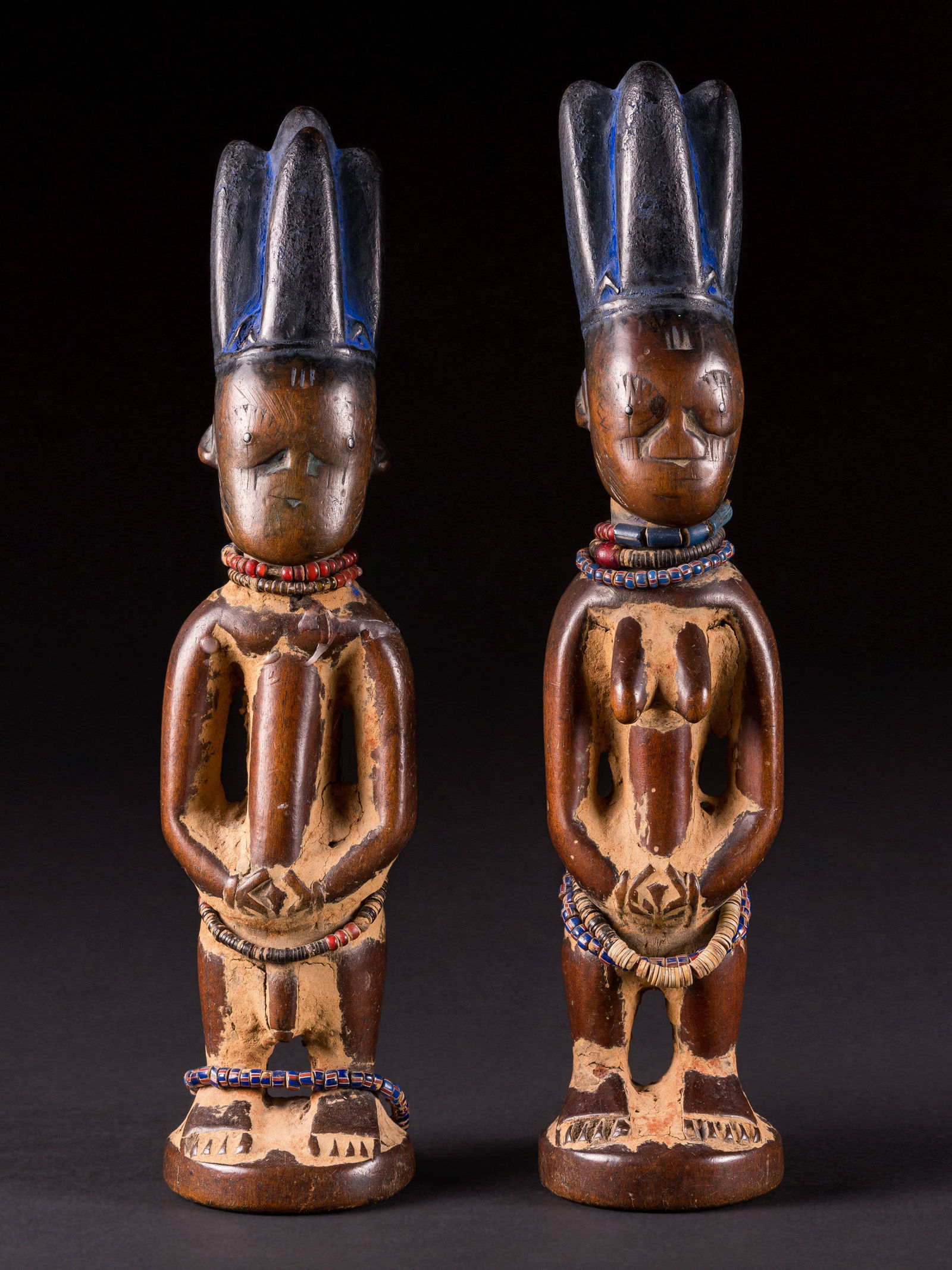 A Yoruba Pair of Twin Figures, "ere ibeji" (1 of 13)