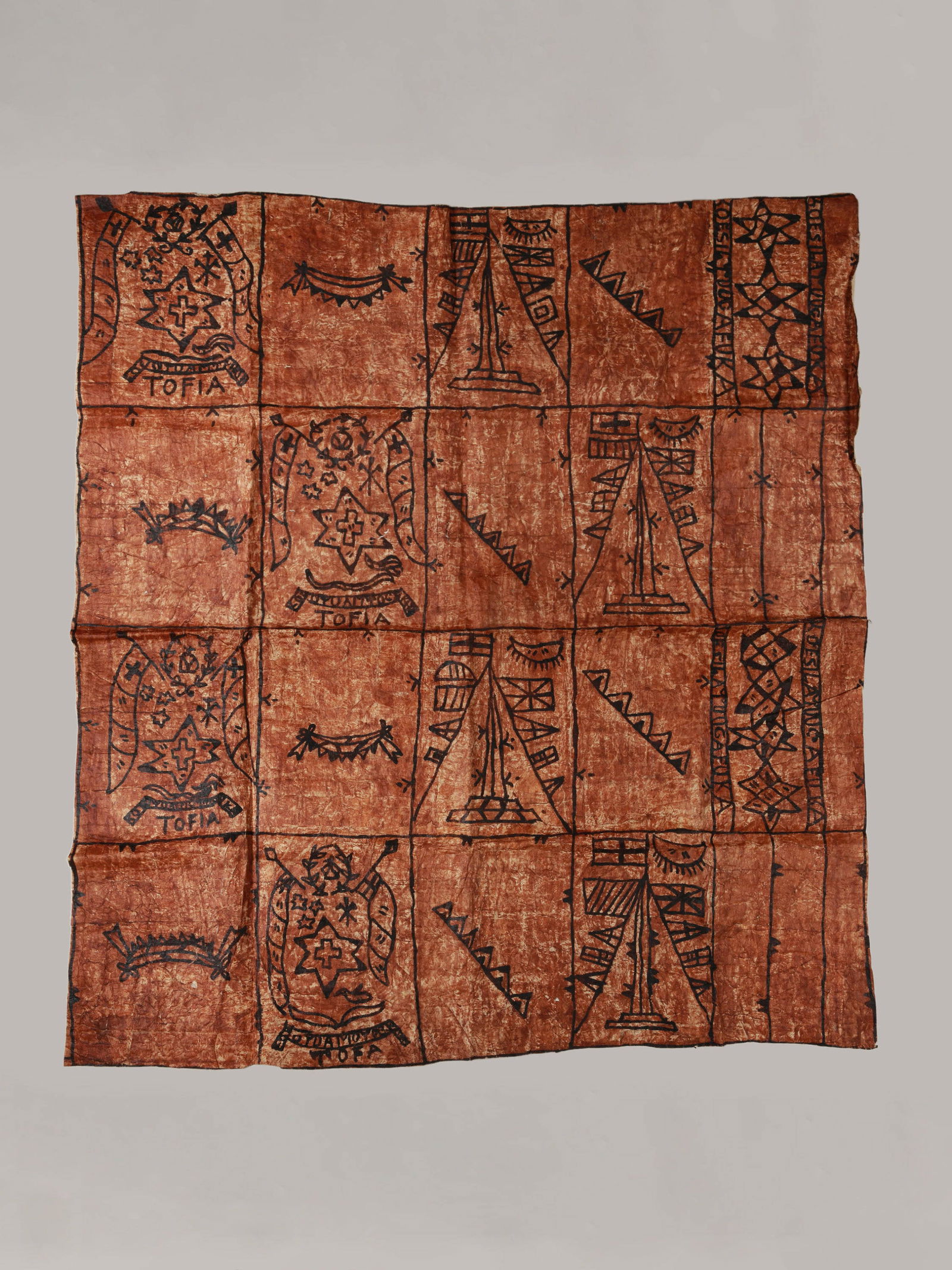 A Tongan Barkcloth or Tapa Cloth, "ngatu" (1 of 4)