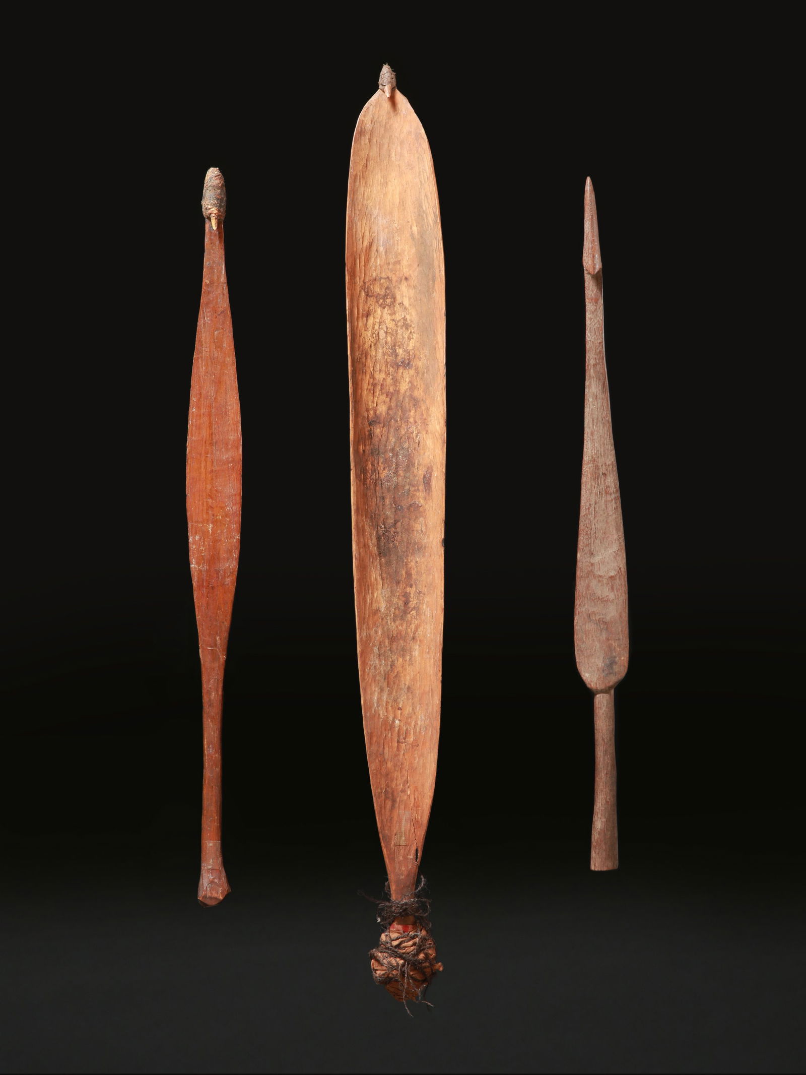 3 Aboriginal Spear Throwers, "woomera" (1 of 7)