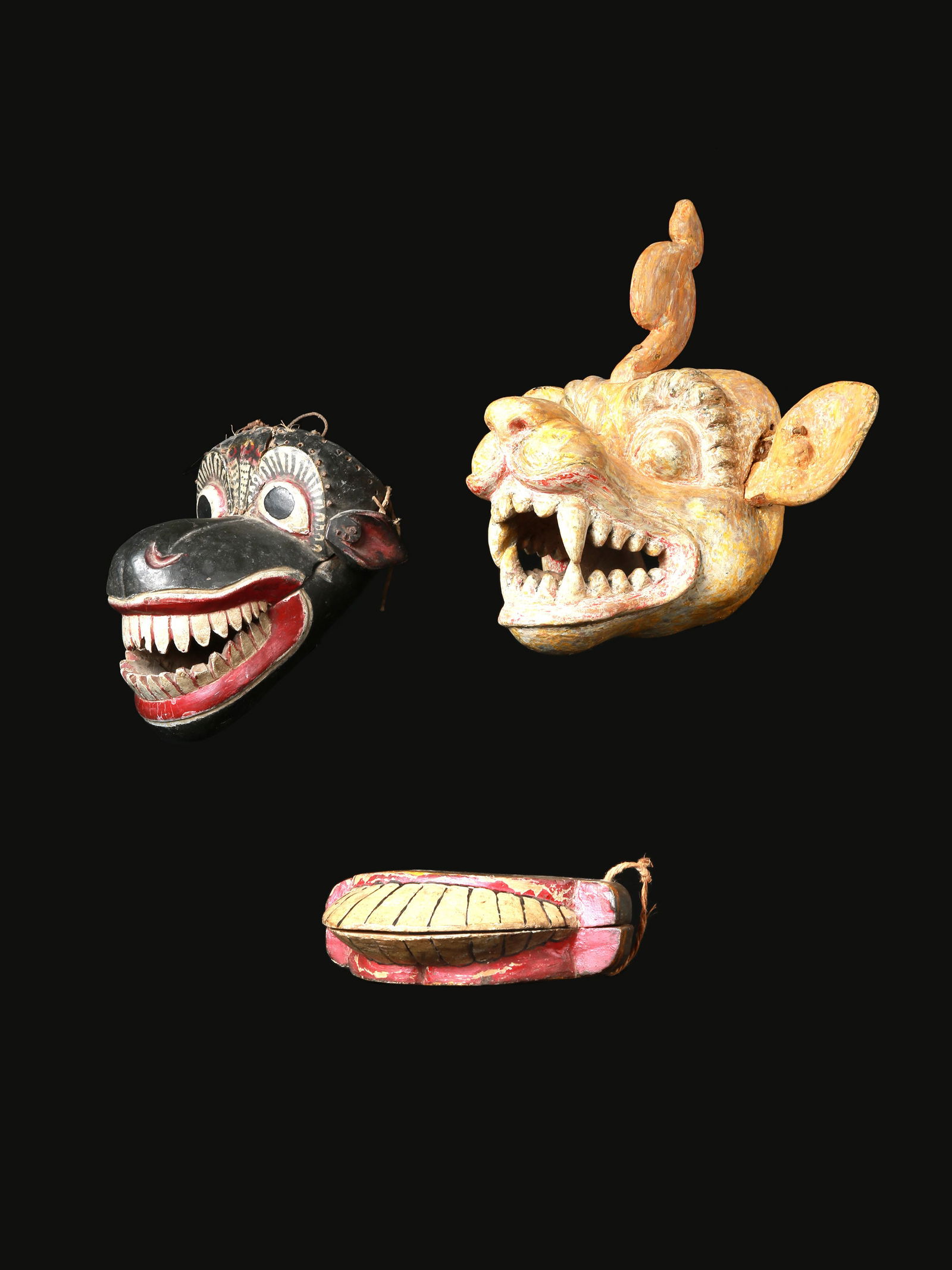 2 Sri Lankan and an Indian Theater Masks (1 of 11)