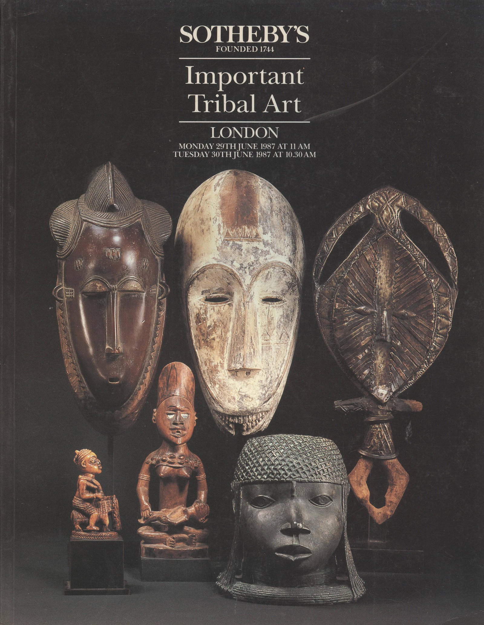 Sotheby's 1987, Important Tribal Art: Sotheby's 1987, Important Tribal Art Sotheby's, London (29./30.06.1987) 141 pages Numerous illustrations Softcover 546 g CHF 20 / 40