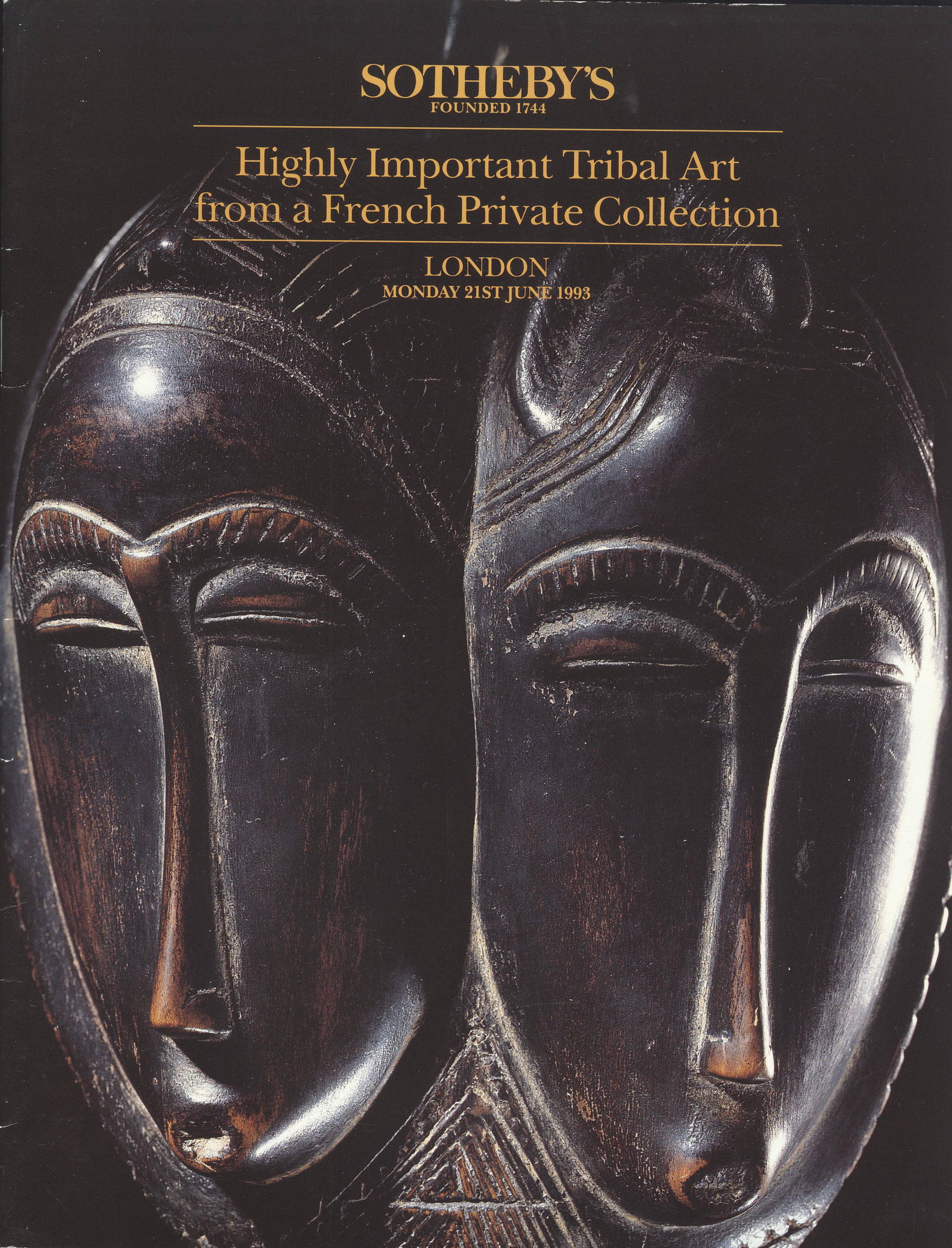 Sotheby's 1993, Highly Important Tribal Art: Sotheby's 1993, Highly Important Tribal Art from a French Private Collection Sotheby's, London (21.06.1993) English Text/Edition 32 pages Numerous illustrations Softcover 122 g CHF 20 / 40