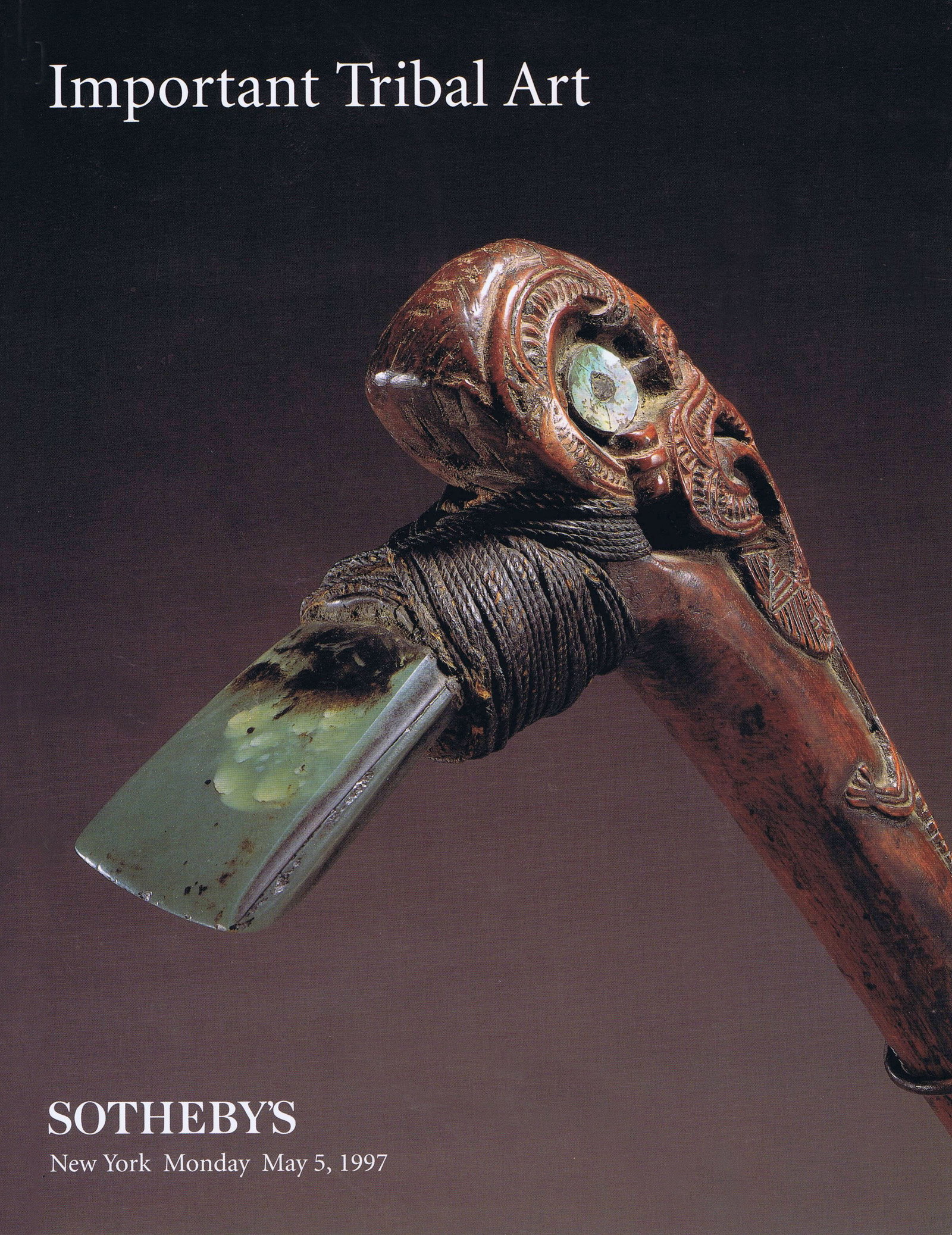 Sotheby's 1997, Important Tribal Art: Sotheby's 1997, Important Tribal Art Sotheby's, New York (05.05.1997) English Text/Edition Numerous illustrations Softcover 591 g --------------------------------------------------- IncludingProperty 