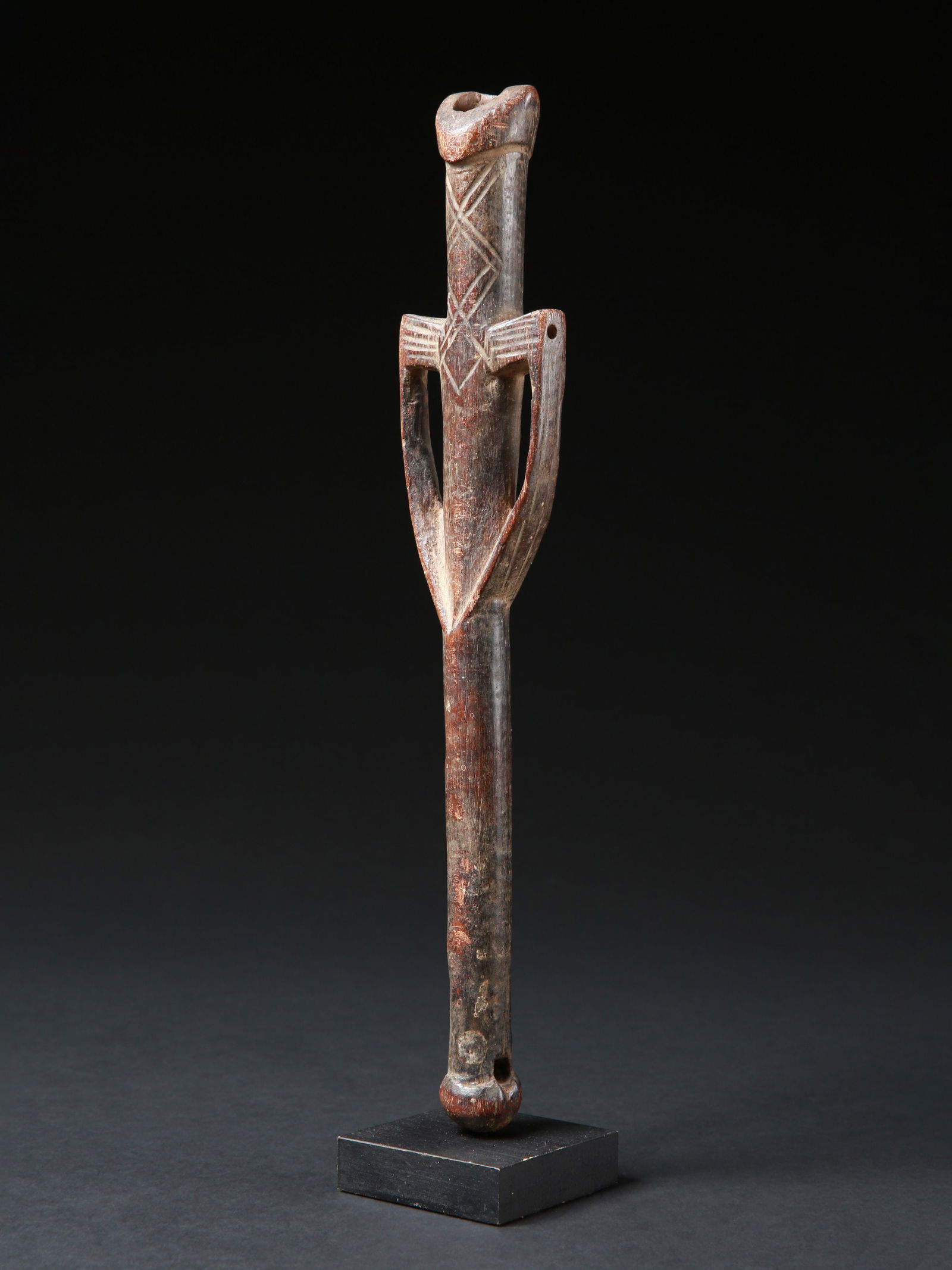 A Bwa figurative Flute, "mpiru" (1 of 10)