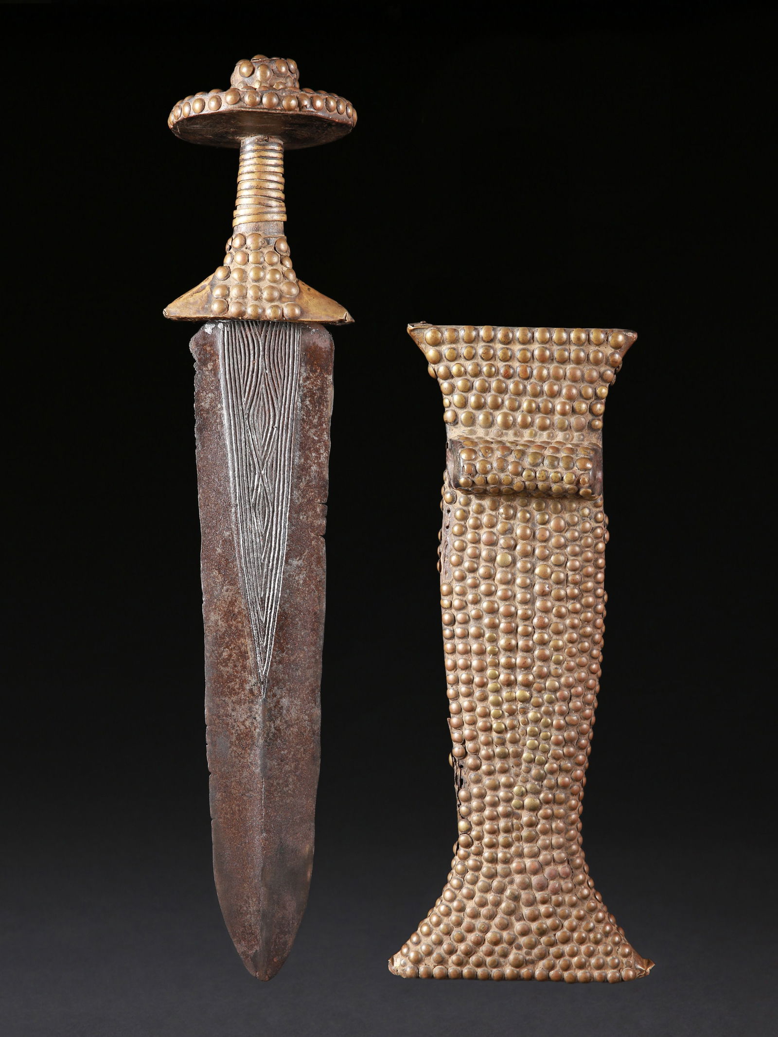 A Konda Ceremonial Short Sword with Sheath (1 of 7)