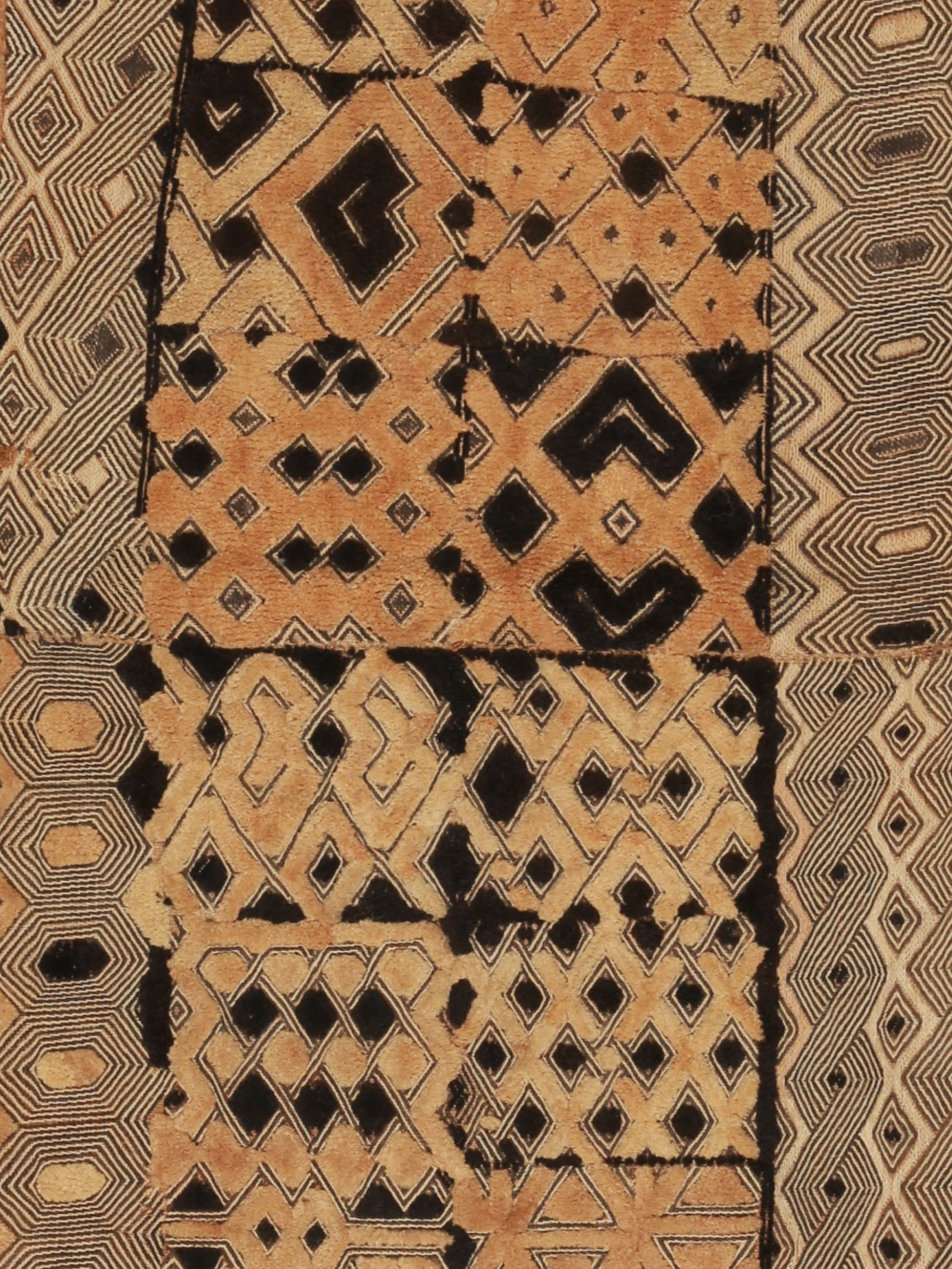 A Kuba Cut-Pile Embroidery Fabric (1 of 4)