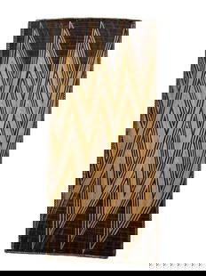 A Tutsi Screen, "insika" (African Art): Sichtschutz, Wandpaneel, "insika" Tutsi. Ruanda / Burundi Ohne Sockel / without base Rattan, Grasfaser. B 57 cm. L 128 cm. Provenienz: französische Privatsammlung. CHF 2 000 / 4 000