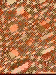 A Kuba Cut-Pile Embroidery Fabric: Raphiaplüschgewebe, Shoowa Kuba. DR Kongo Ohne Sockel / without base Raphia. B 29 cm. L 58 cm. Provenienz: Galerie Walu, Basel. Der Name "Kuba" kommt aus der Bantu-Sprache und bedeutet dort "Wurf