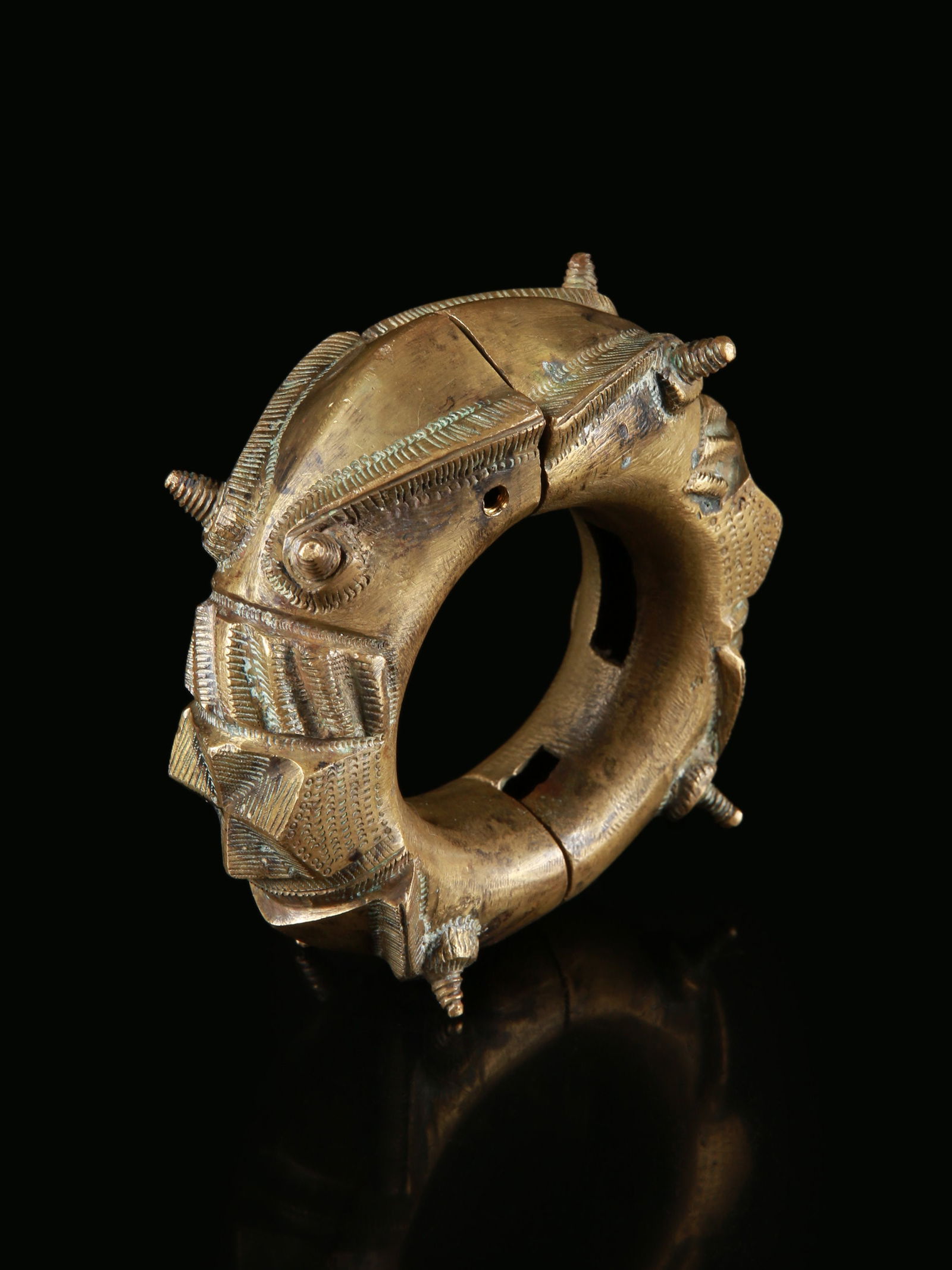An Asante Royal Bracelet, "benkun benfra" (1 of 12)
