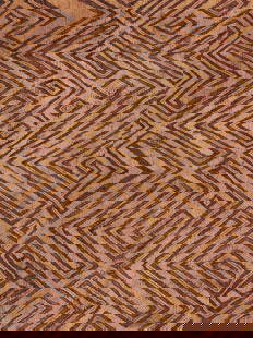 A Kuba-Shoowa embroidered Textile Panel, "Kasaï Velvet": Raphia-Plüschgewebe, "Velours du Kasaï" Kuba, Shoowa. DR Kongo Ohne Sockel / without base Raphia. B 60 cm. L 61 cm. Provenienz: Galerie Walu, Basel. Der Name "Kuba" kommt aus der Bantu-Sprac