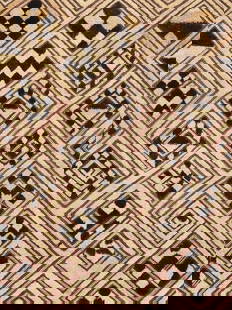 A Kuba-Shoowa embroidered Textile Panel, "Kasaï Velvet": Raphia-Plüschgewebe, "Velours du Kasaï" Kuba, Shoowa. DR Kongo Ohne Sockel / without base Raphia. B 54 cm. L 61 cm. Provenienz: Galerie Walu, Basel. Der Name "Kuba" kommt aus der Bantu-Sprac