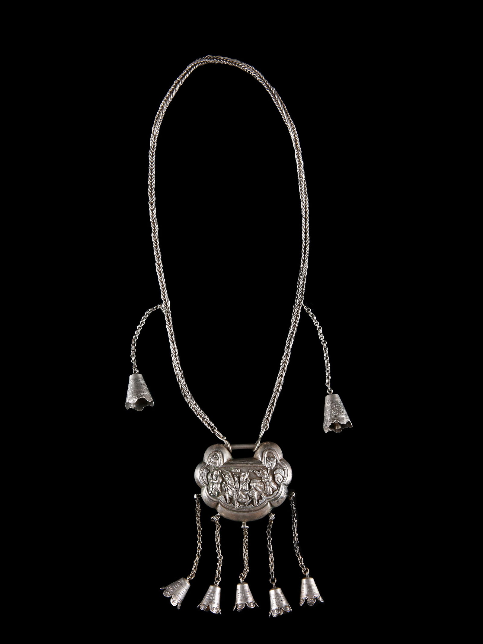 A Qing Dynasty Silver Lucky Amulet (1 of 8)