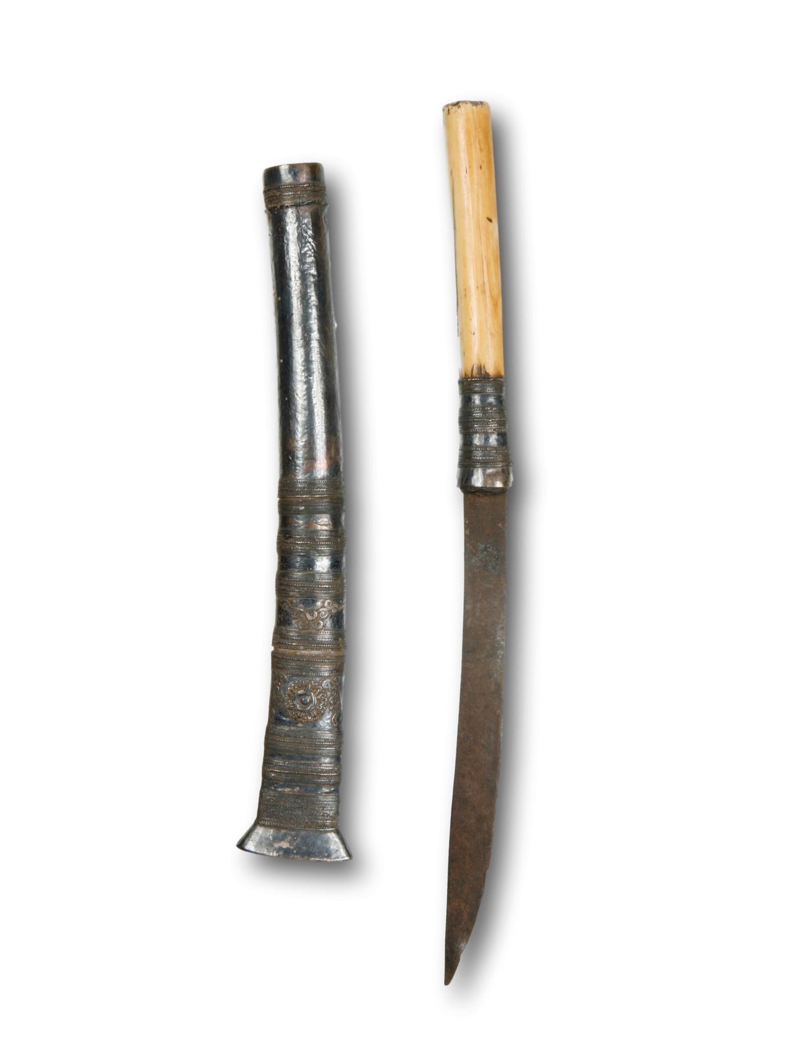 A Burmese Sword with Sheath, "dha" (1 of 4)