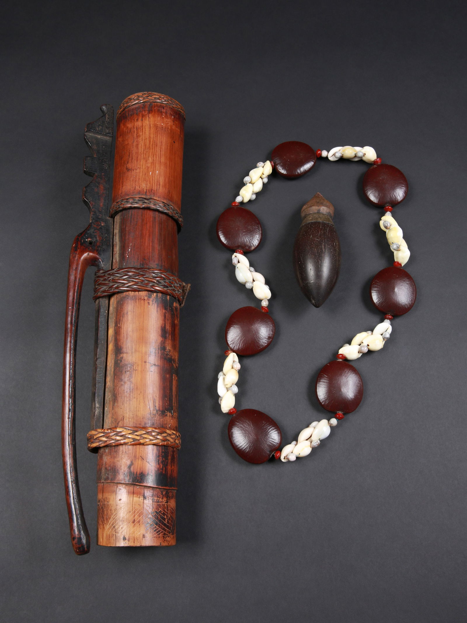 An Indonesian Dart Quivers, a Necklace and a Container (1 of 7)