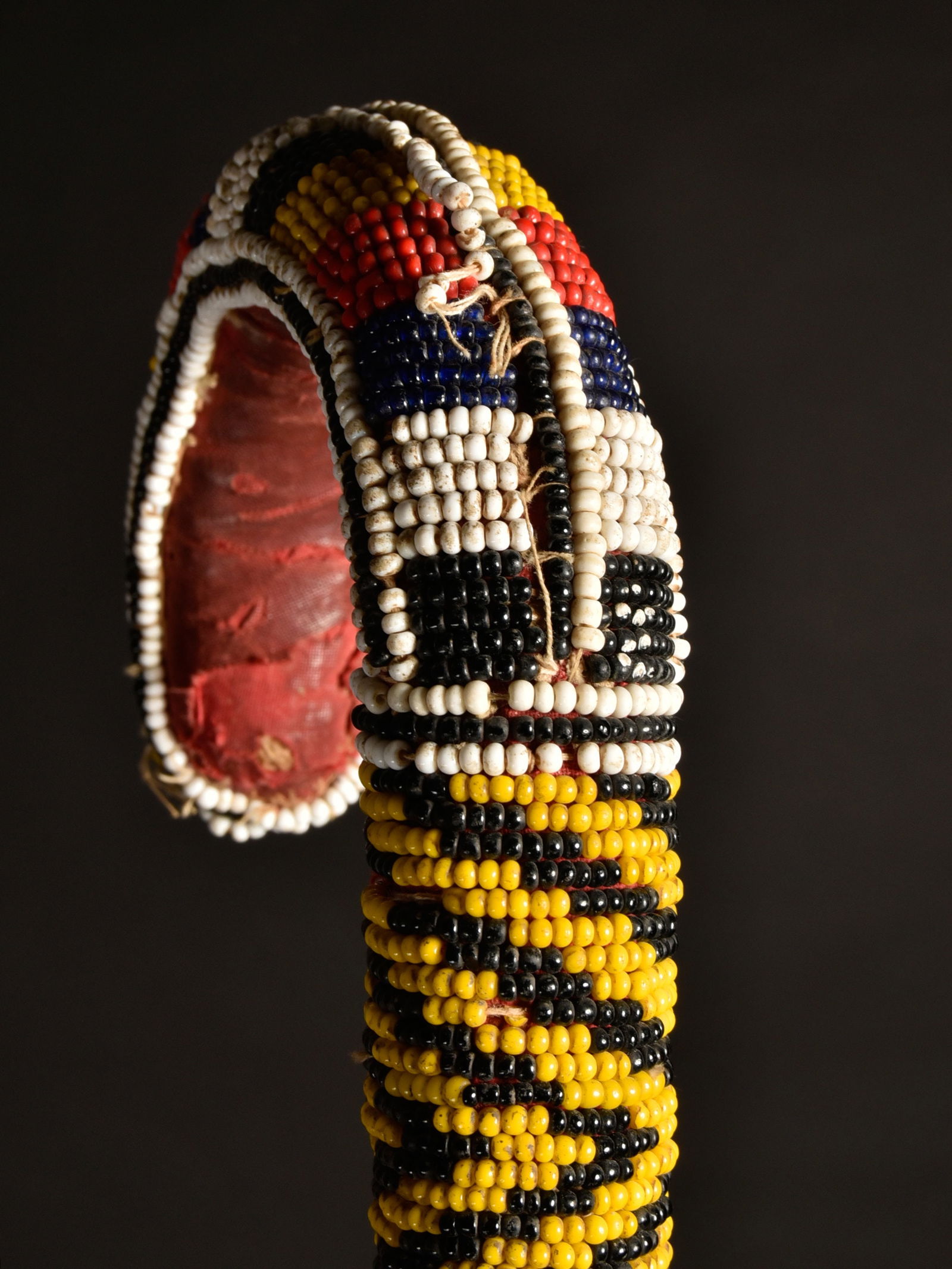 A Yoruba beaded Walking Stick - 6
