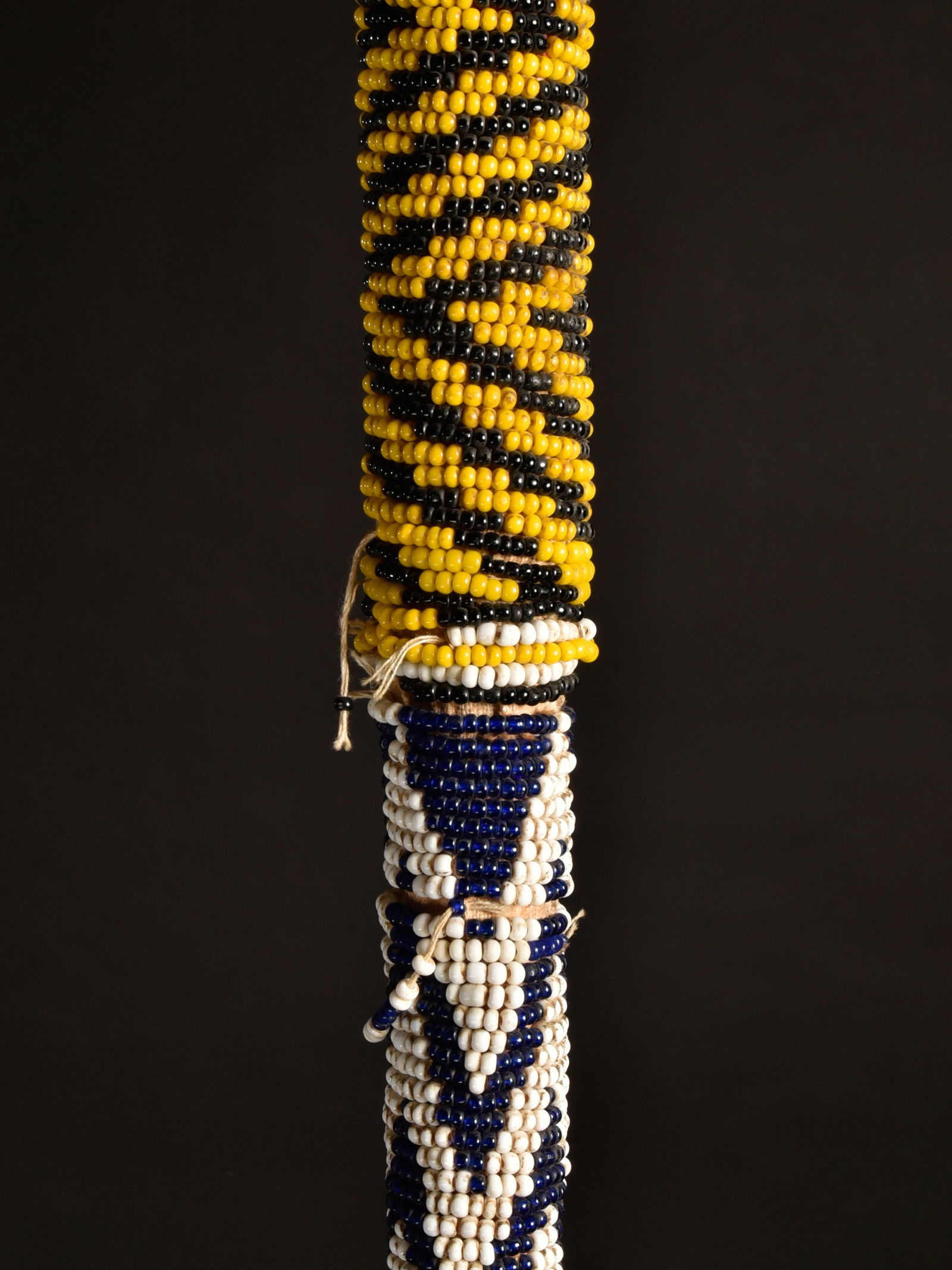 A Yoruba beaded Walking Stick - 7