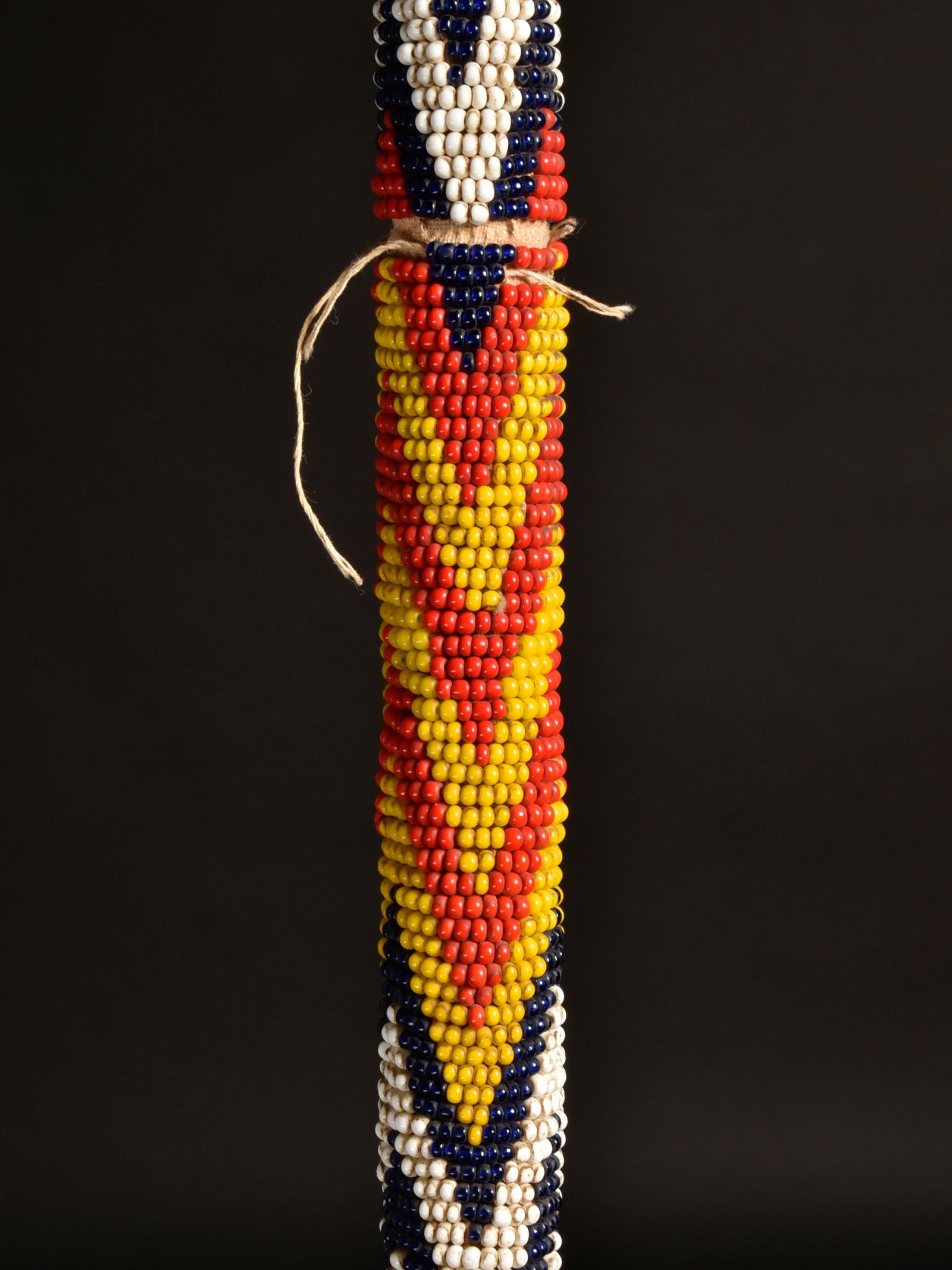 A Yoruba beaded Walking Stick - 8