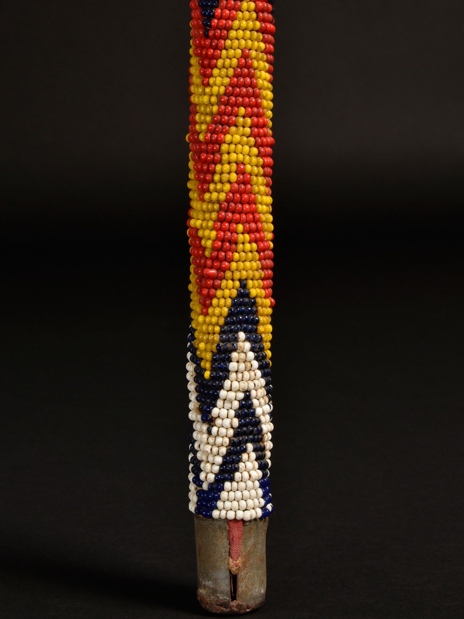 A Yoruba beaded Walking Stick - 9