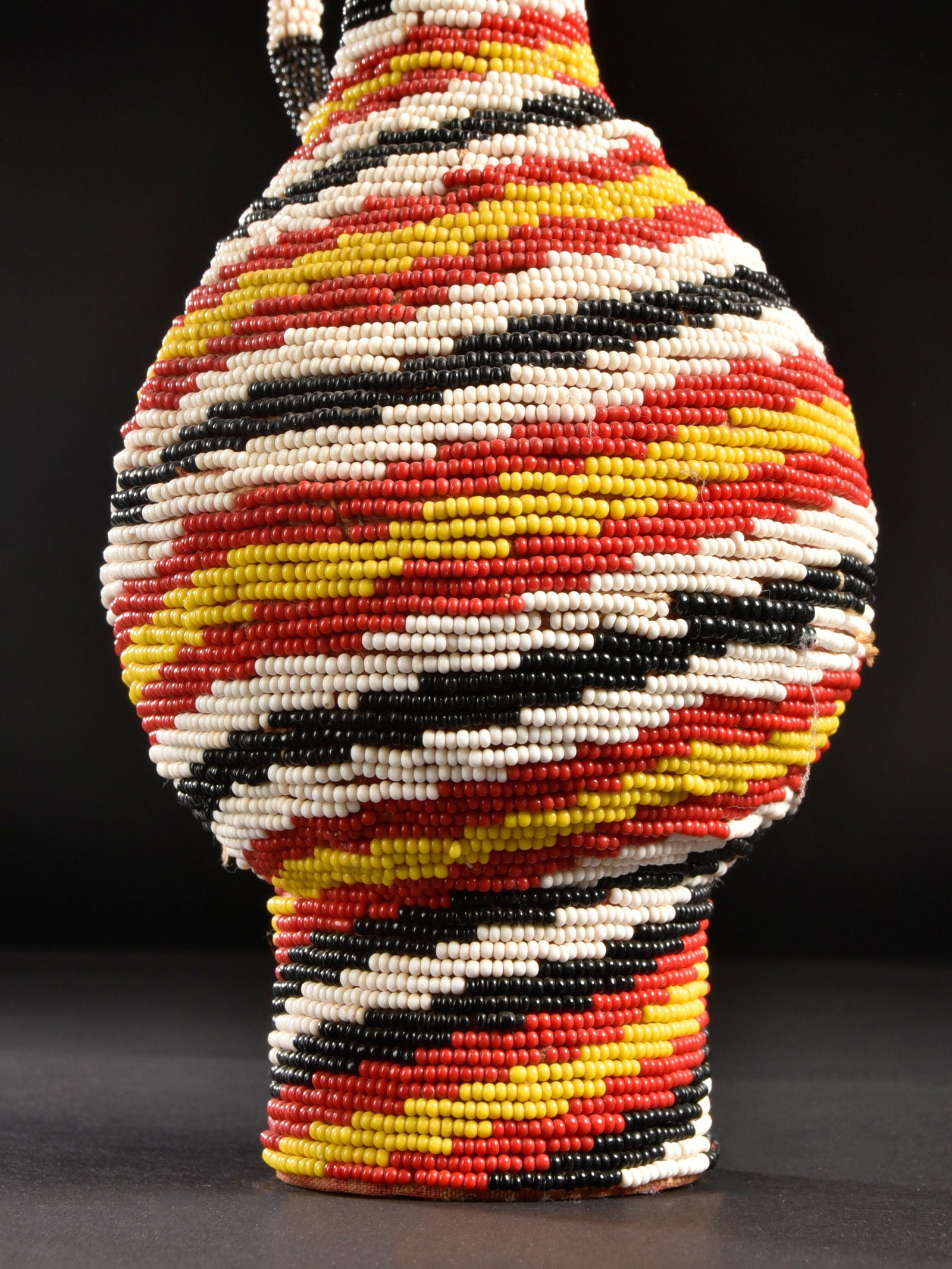 A Beaded Bottle with Handle - 8
