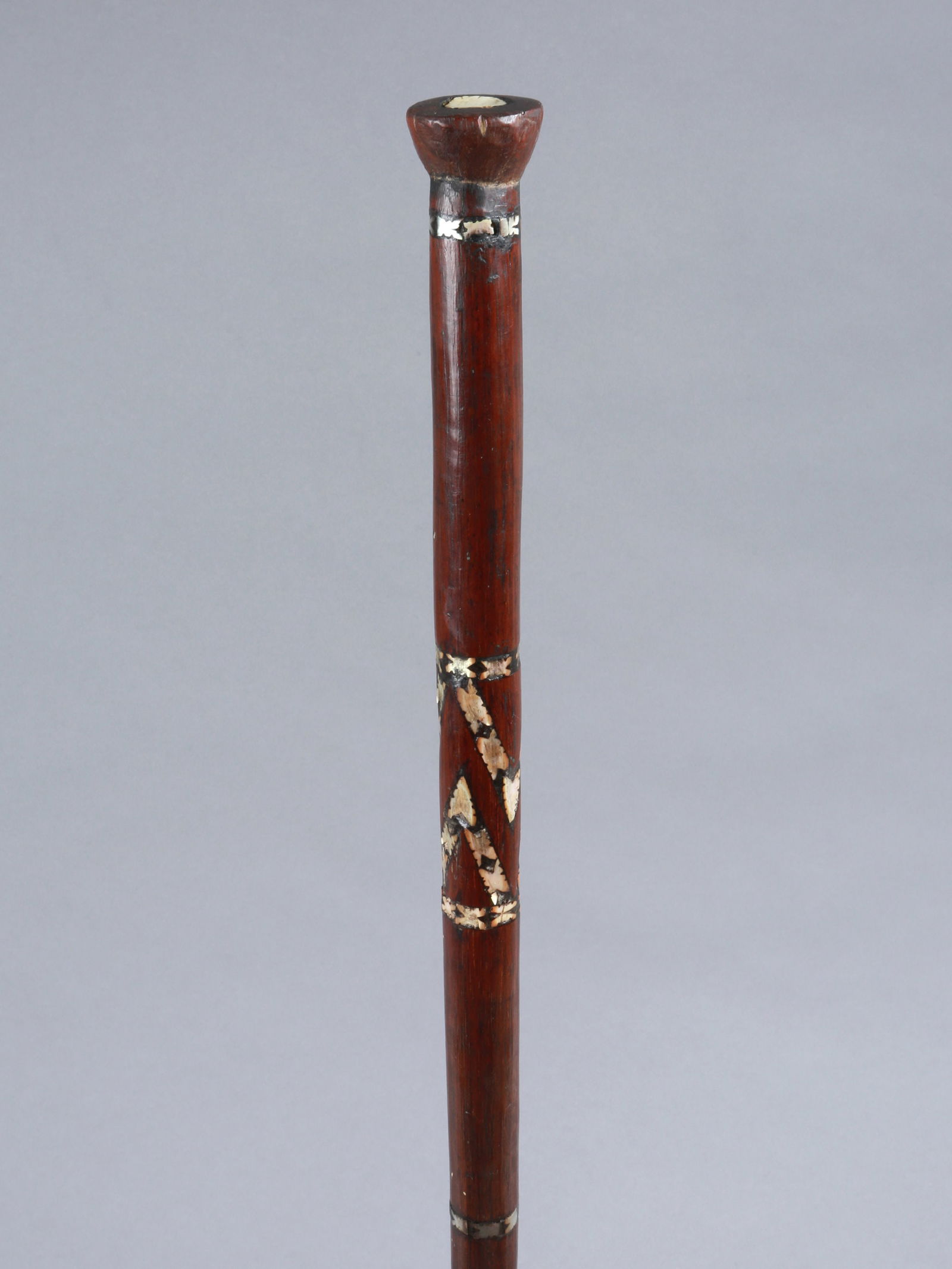 A Solomon Island Inlaid Pearl Shell Staff (1 of 9)