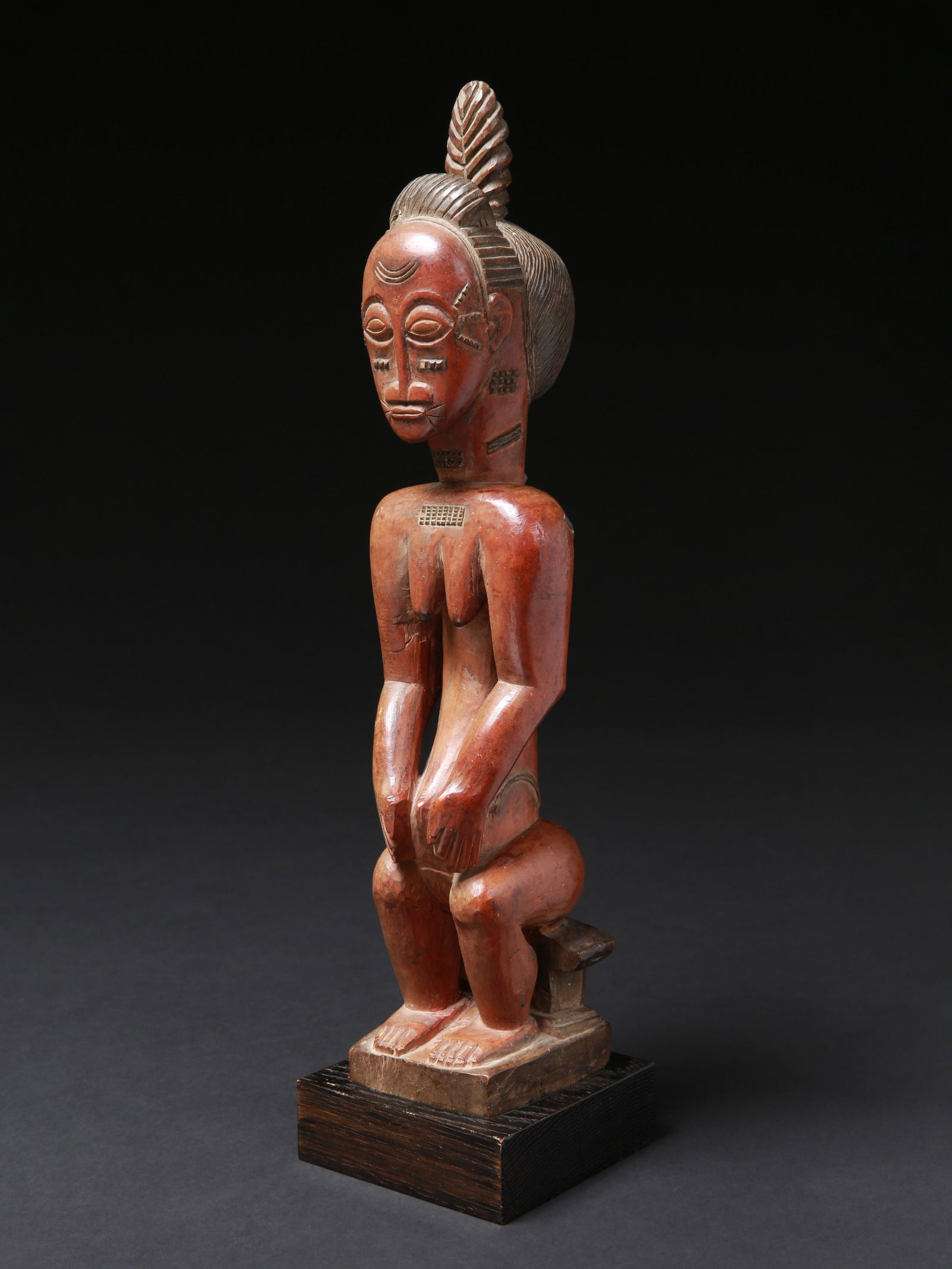A Baule seated Figure, base by Kichizô Inagaki (1 of 20)