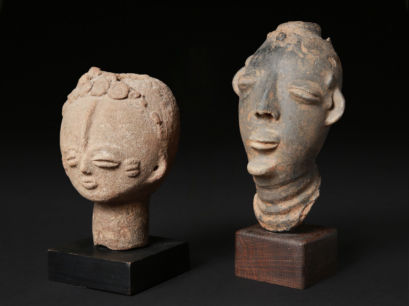 2 Akan Commemorative Heads, "mma" (1 of 10)
