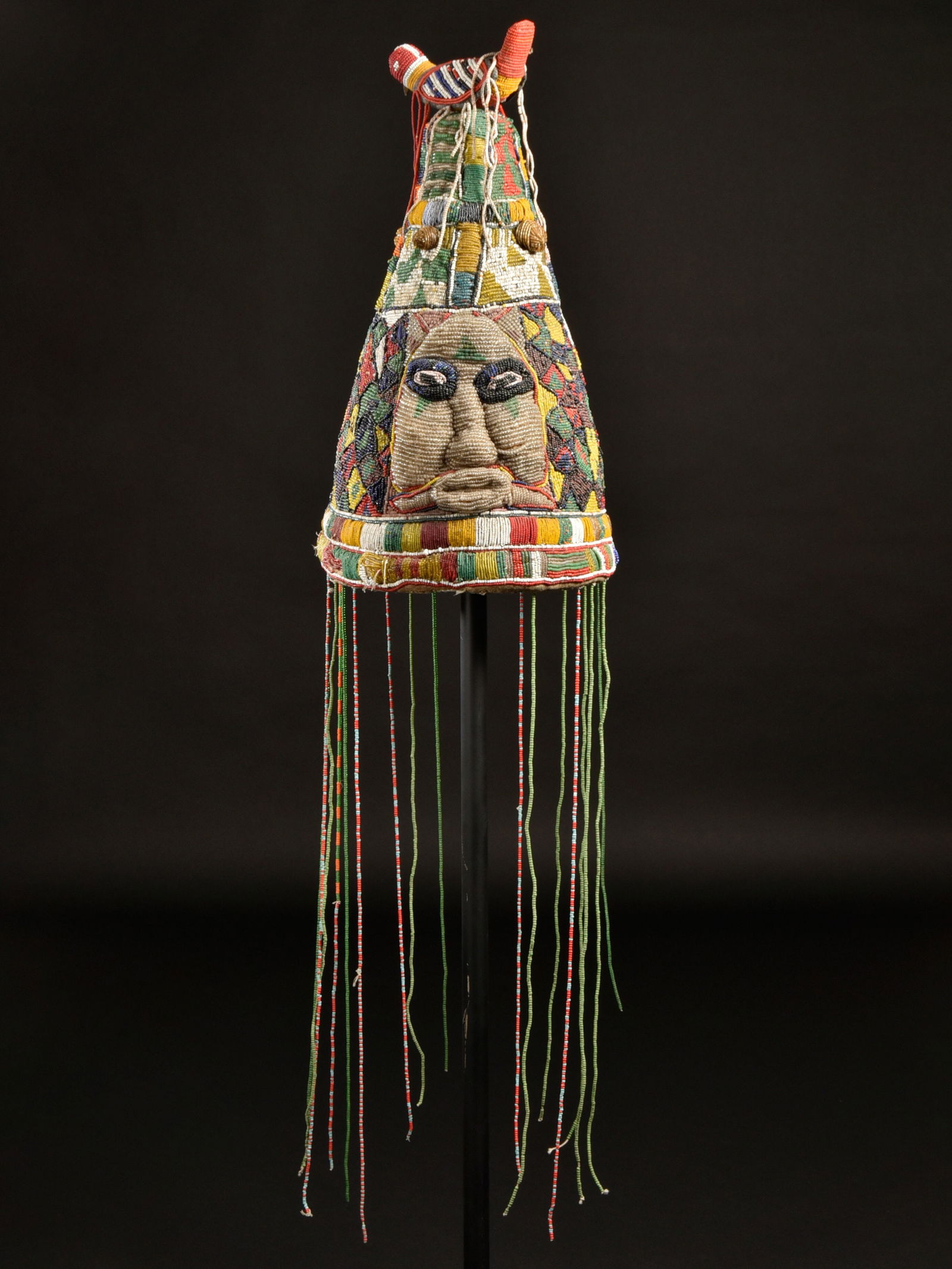 A Yoruba Beaded Crown, "ade" - 3