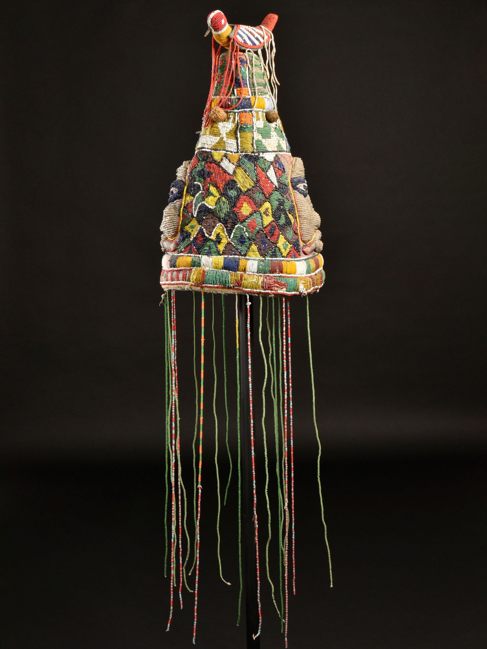 A Yoruba Beaded Crown, "ade" - 4