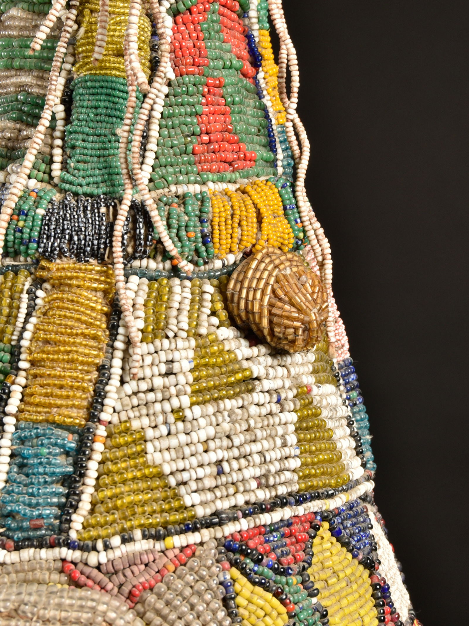 A Yoruba Beaded Crown, "ade" - 6