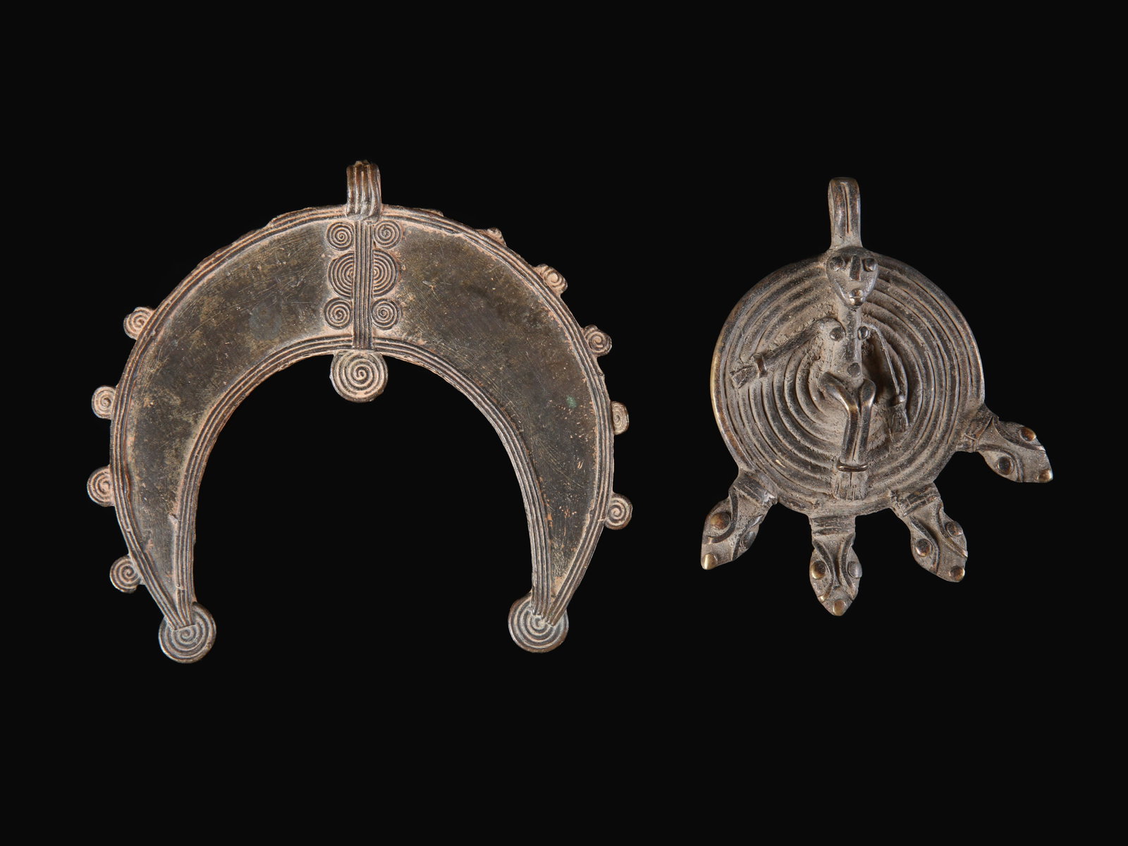 6 Bronze Pendants - 6